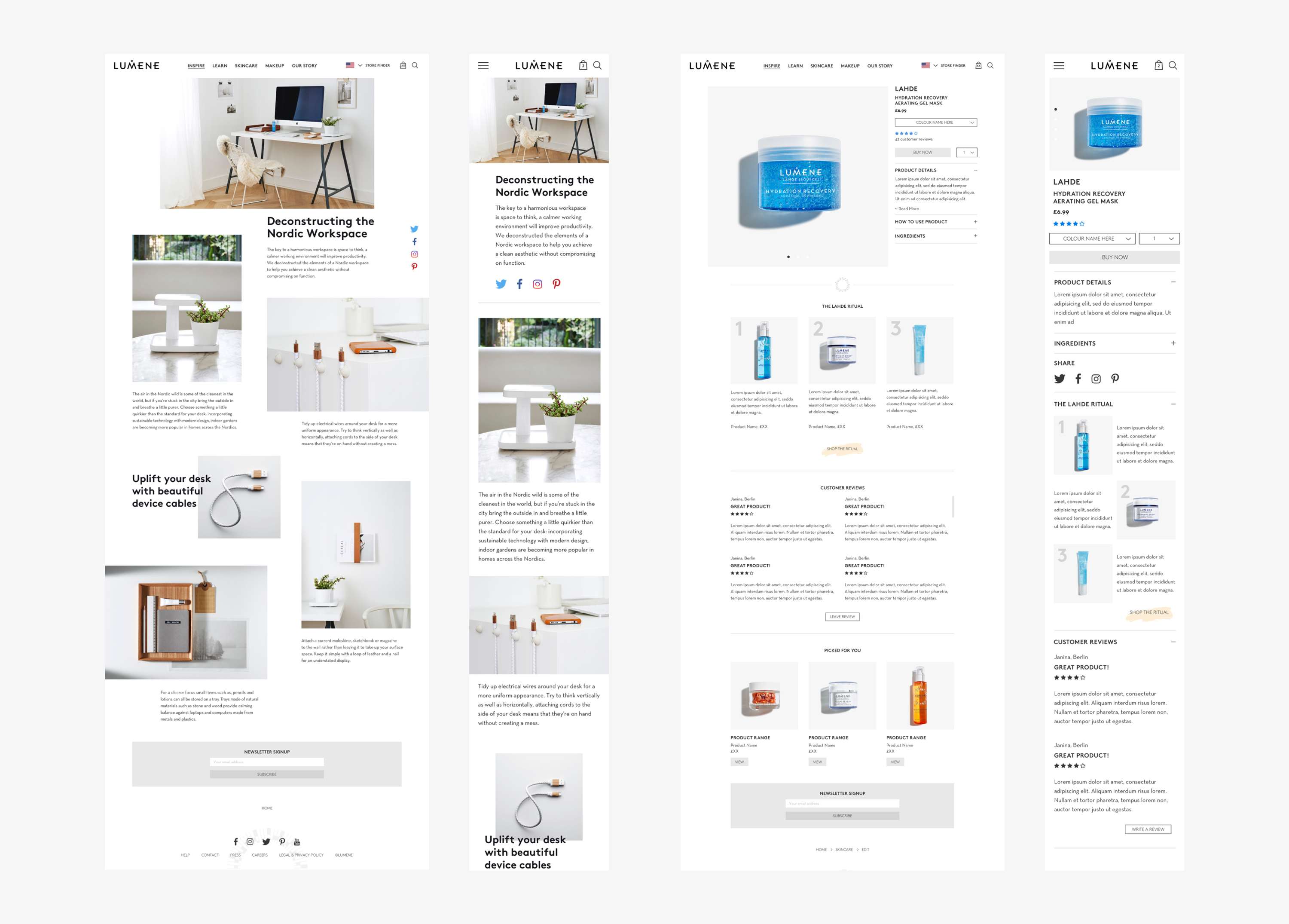 Lumene, Digital Design & Content by Jennie Clark