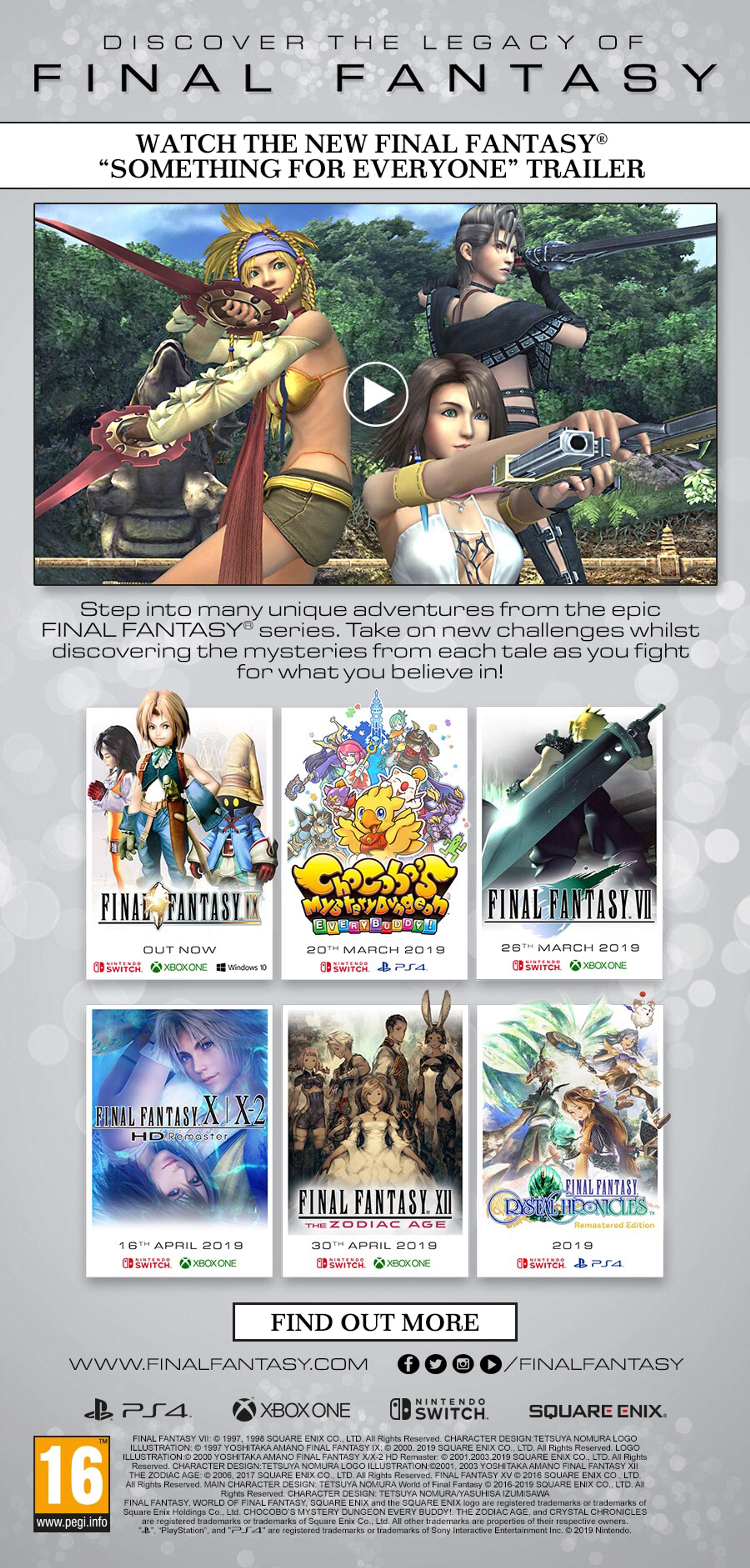 FINAL FANTASY Something for Everyone Trailer and eCRM by Nicole Jackson