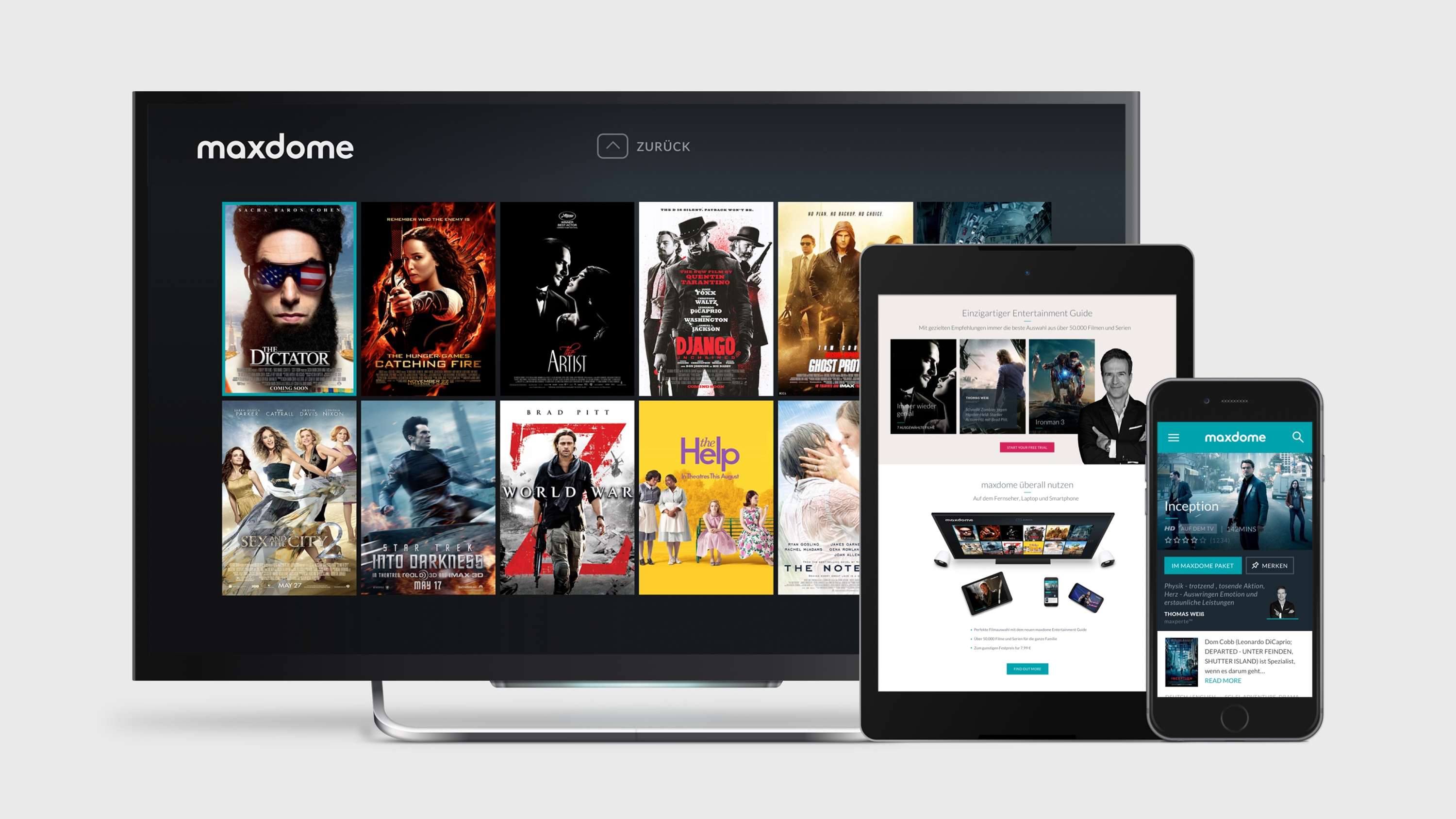 Maxdome redesign by Ostmodern