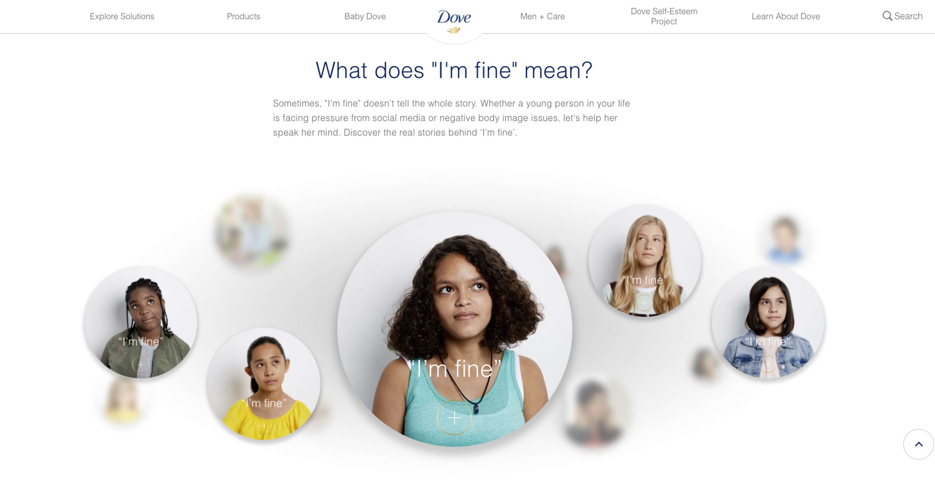 Dove - "I'm Fine" Self Esteem Project by Kitty Gale