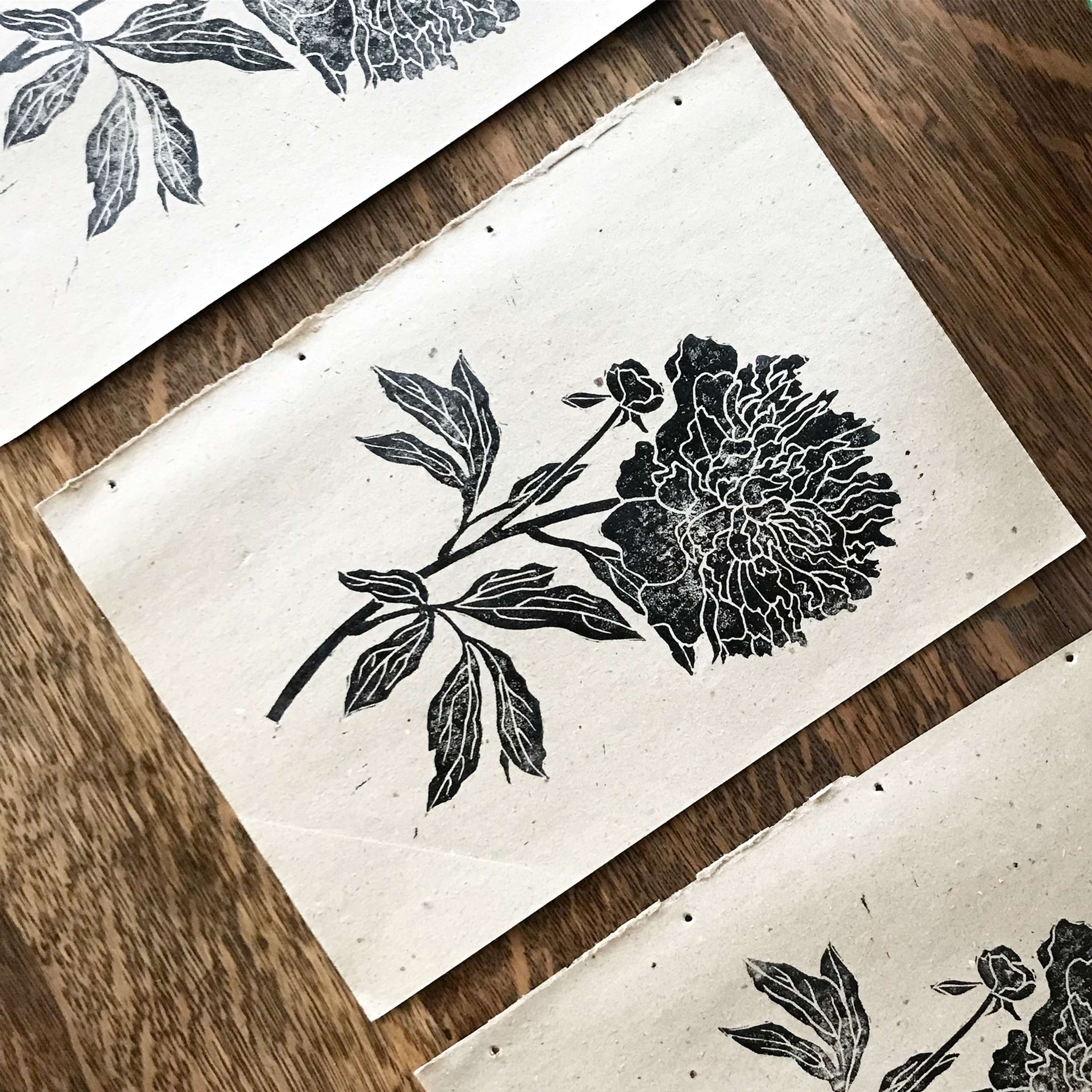 Linocut Block Printing by Kat Zawadzki
