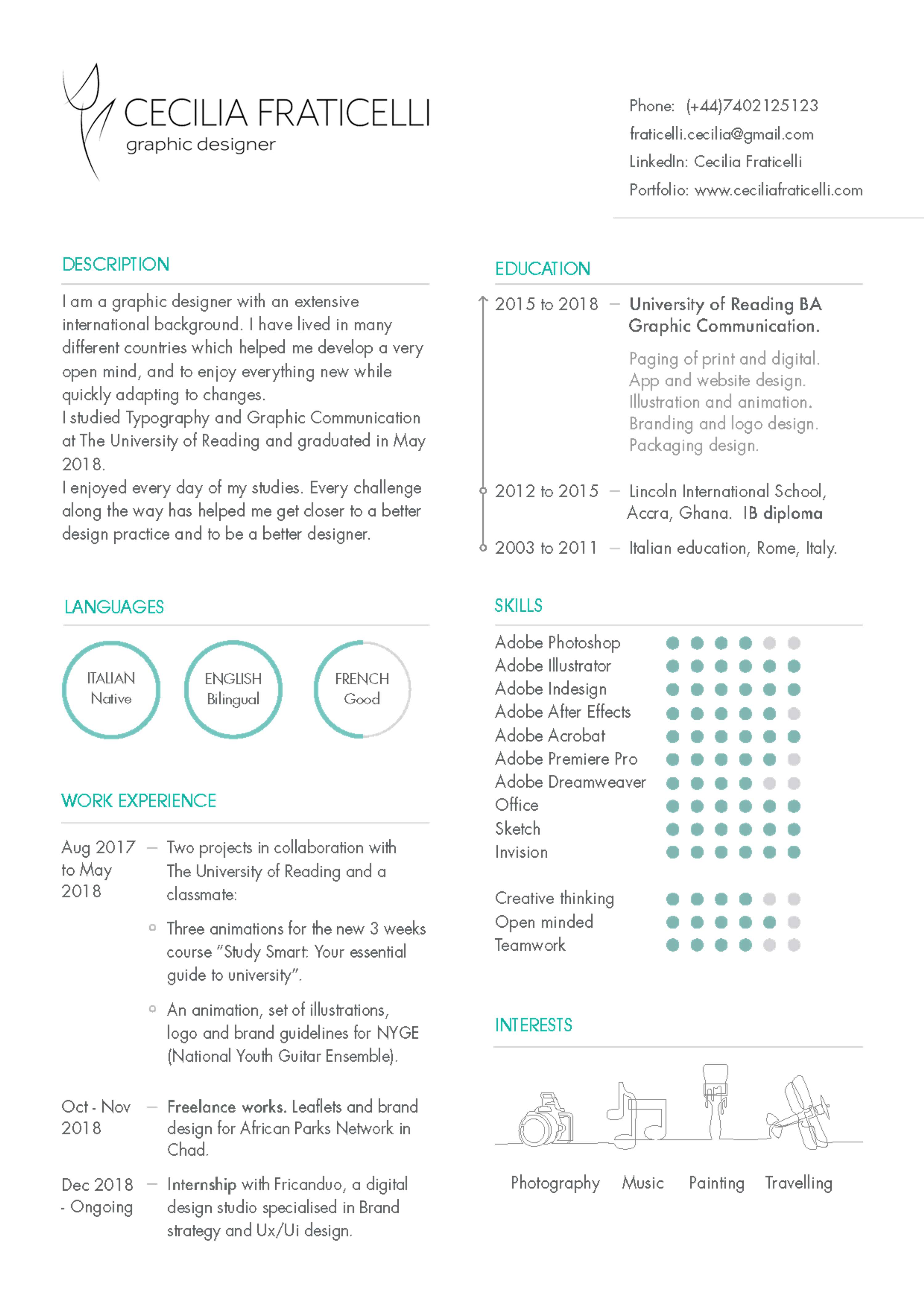 My CV by Cecilia Fraticelli