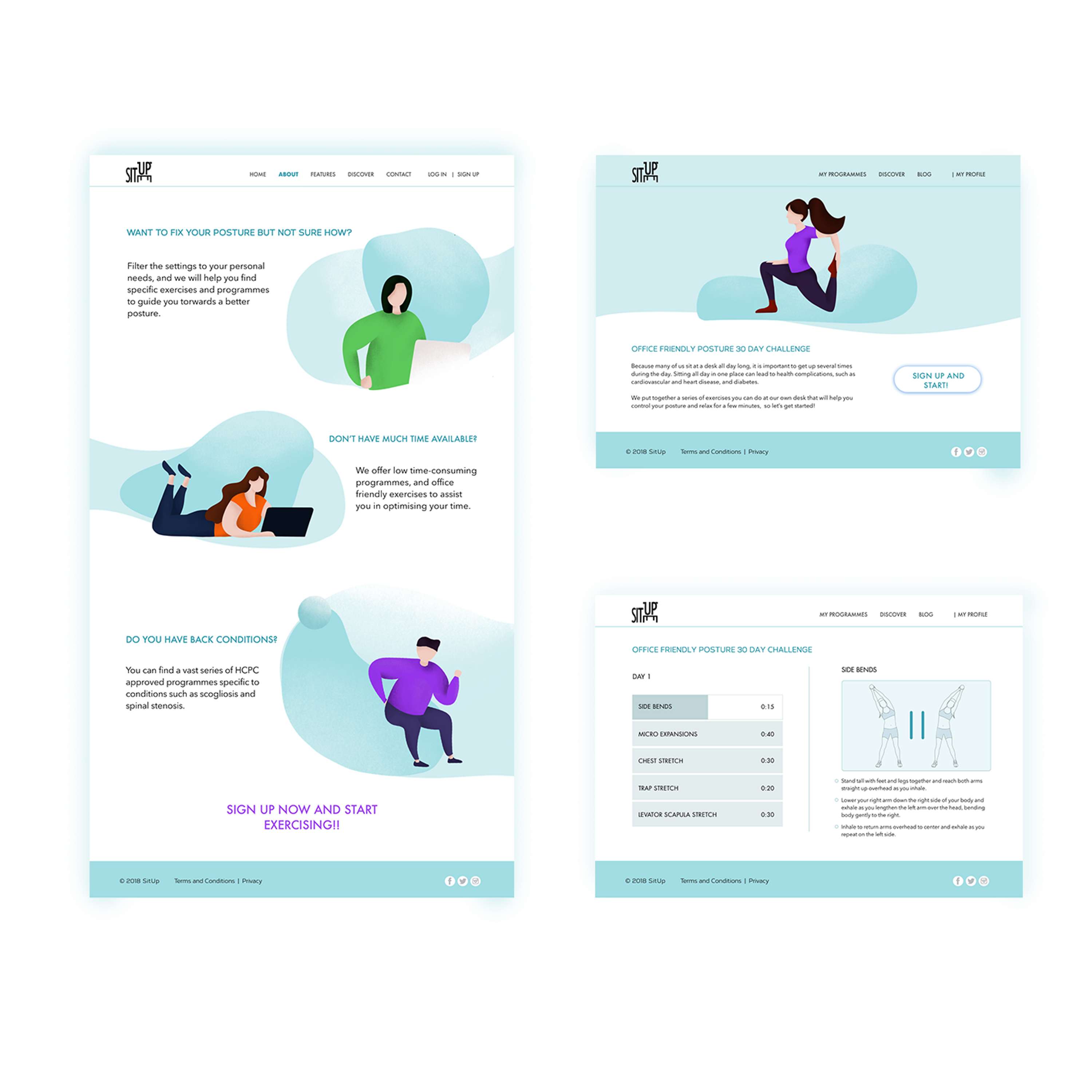 Sit Up Website by Cecilia Fraticelli