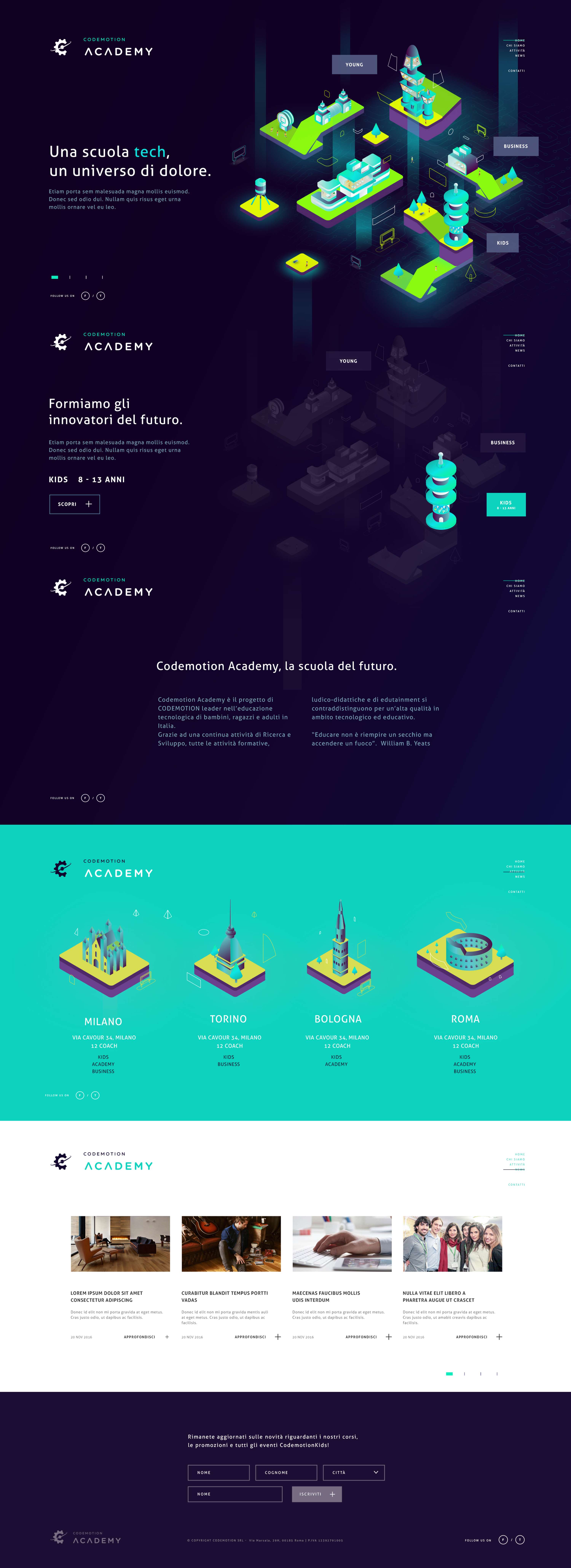 Codemotion Academy UI and Illustration by Andrei Vaduva
