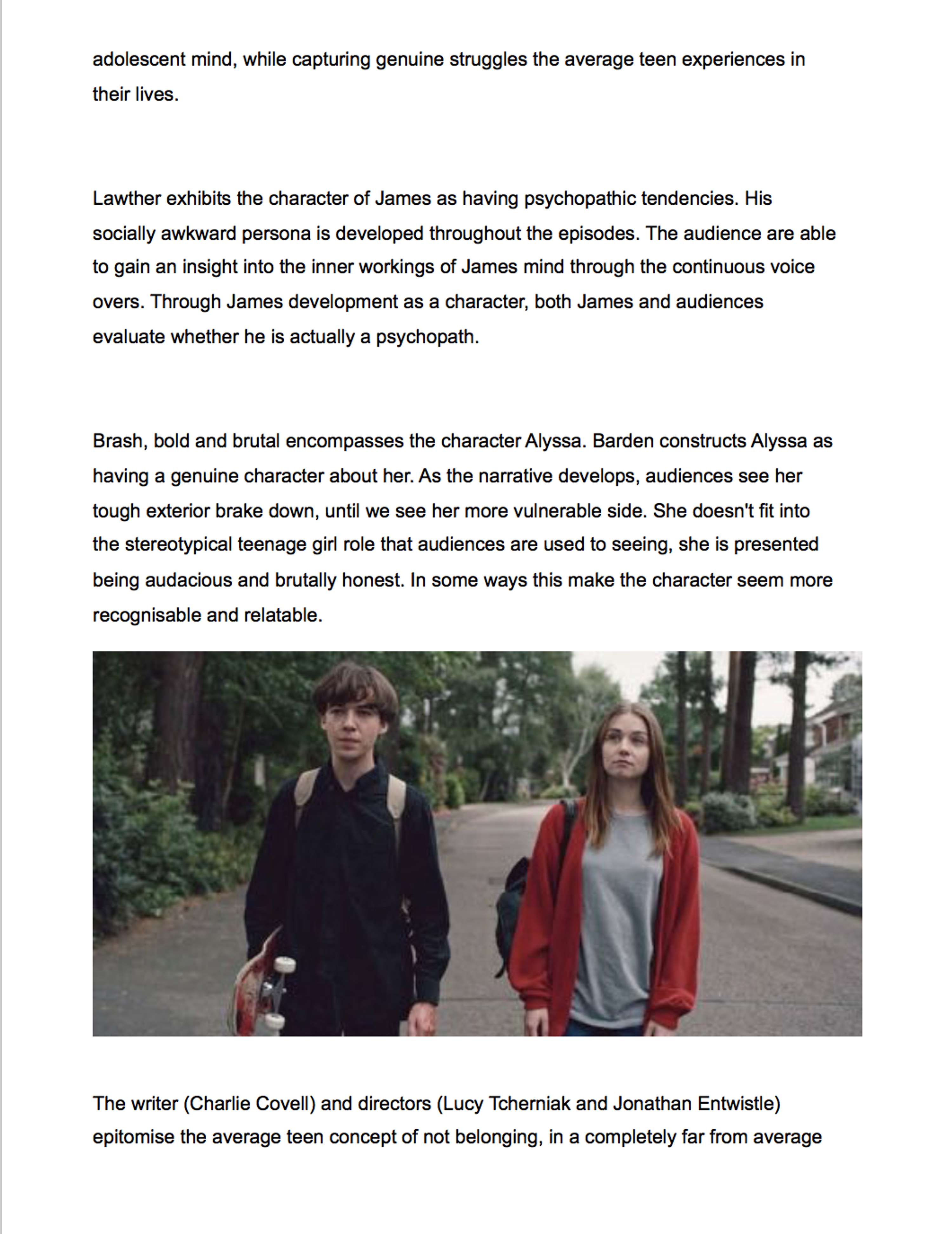 Here is my review for 'The End of the F***ing World' by Sophie Johnson