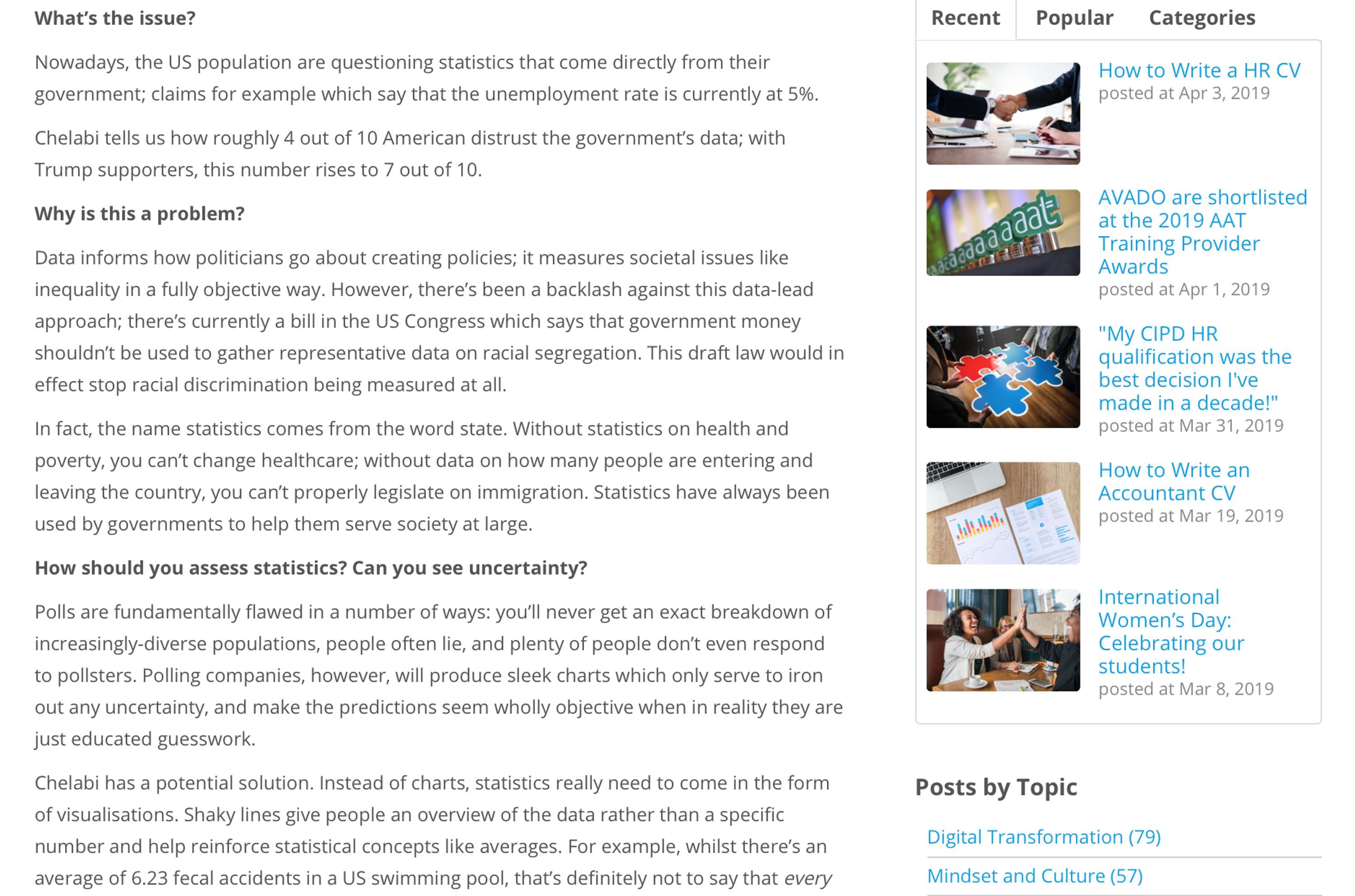AVADO Learning: How to spot a bad statistic (Blog Post) by Caroline Roseberry Koktvedgaard