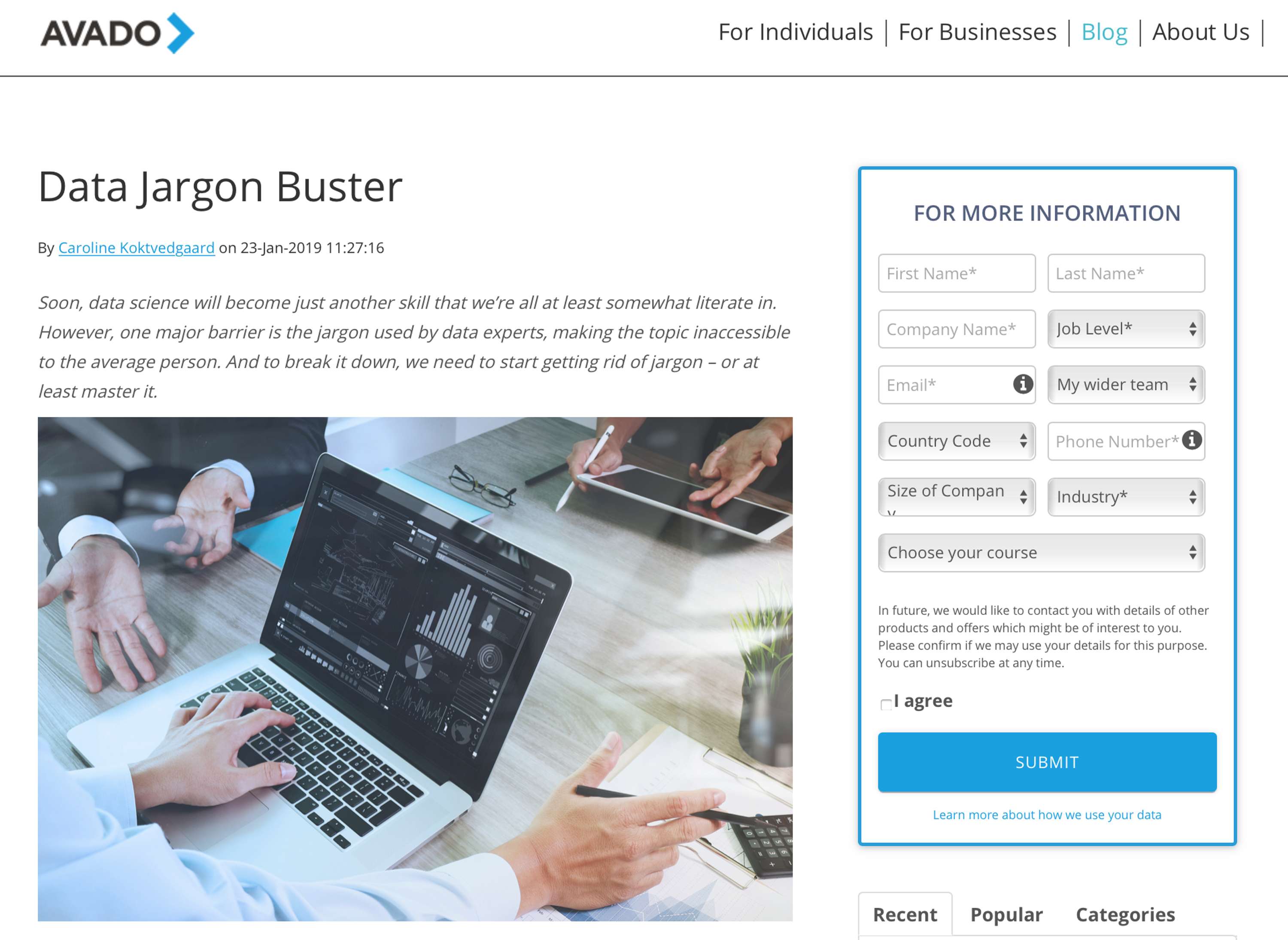 AVADO Learning: Data Jargon Buster by Caroline Roseberry Koktvedgaard