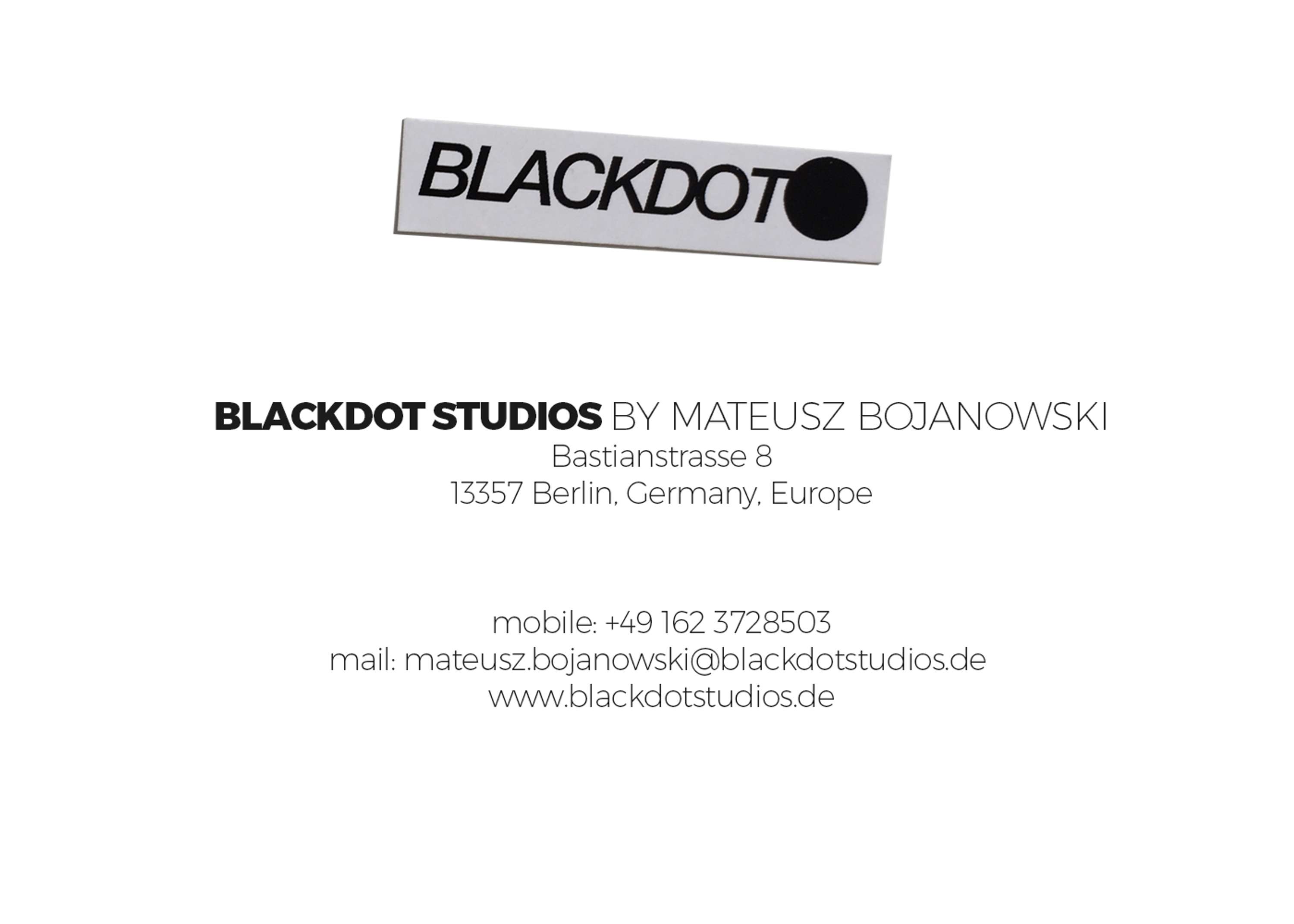 BLACKDOT STUDIOS by Mateusz Bojanowski
