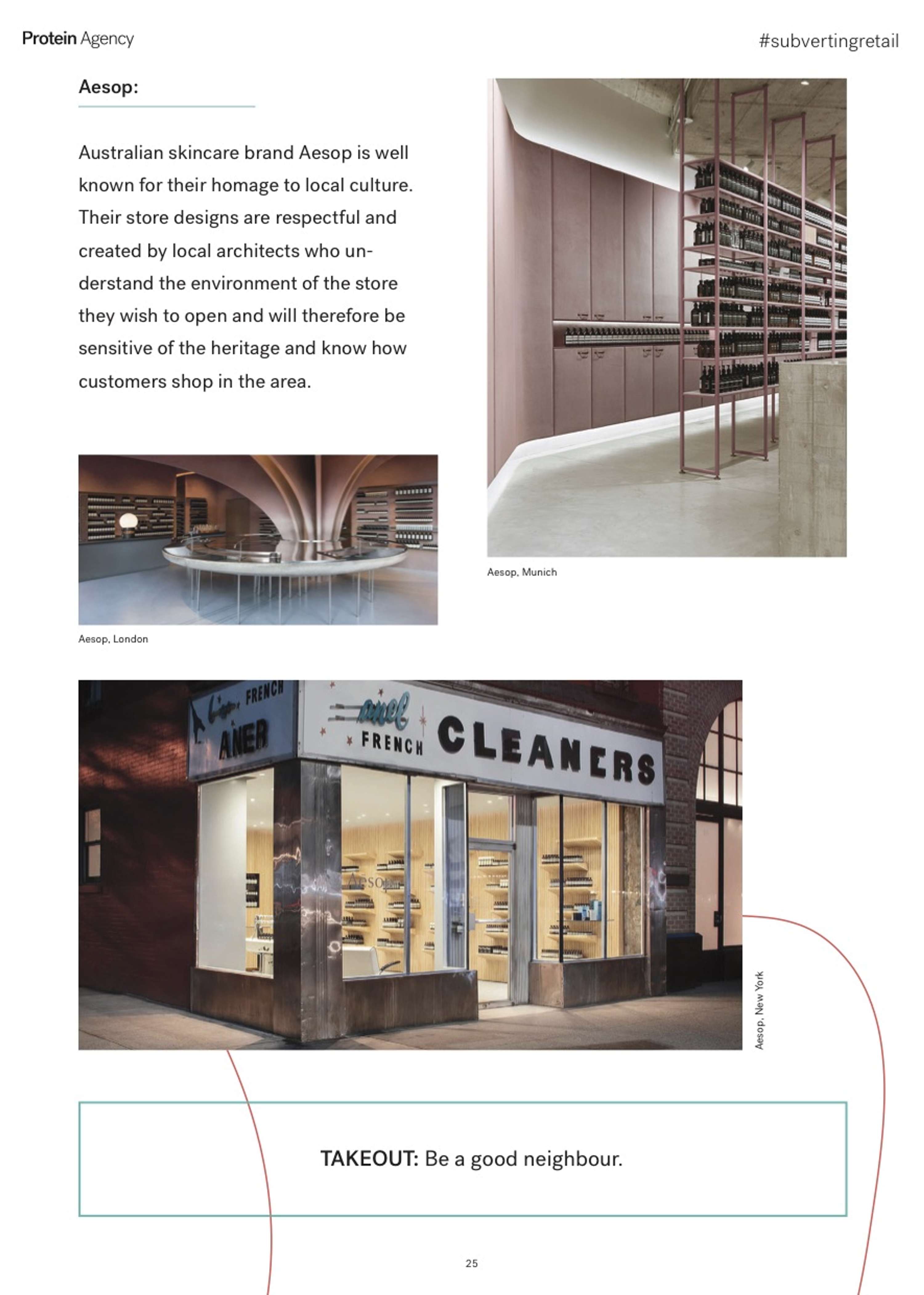 Subverting Retail by Protein