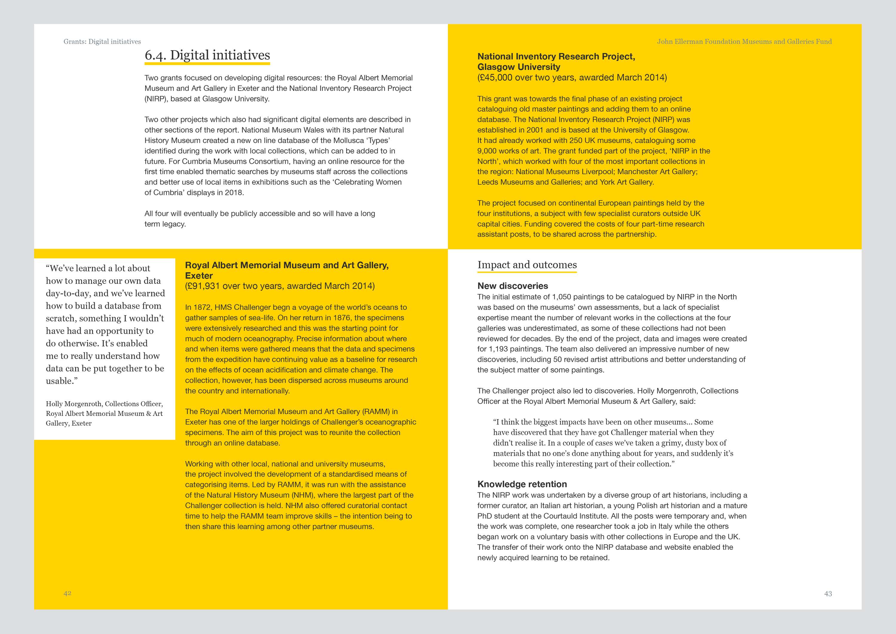 John Ellerman Foundation report by Harriet Lyall