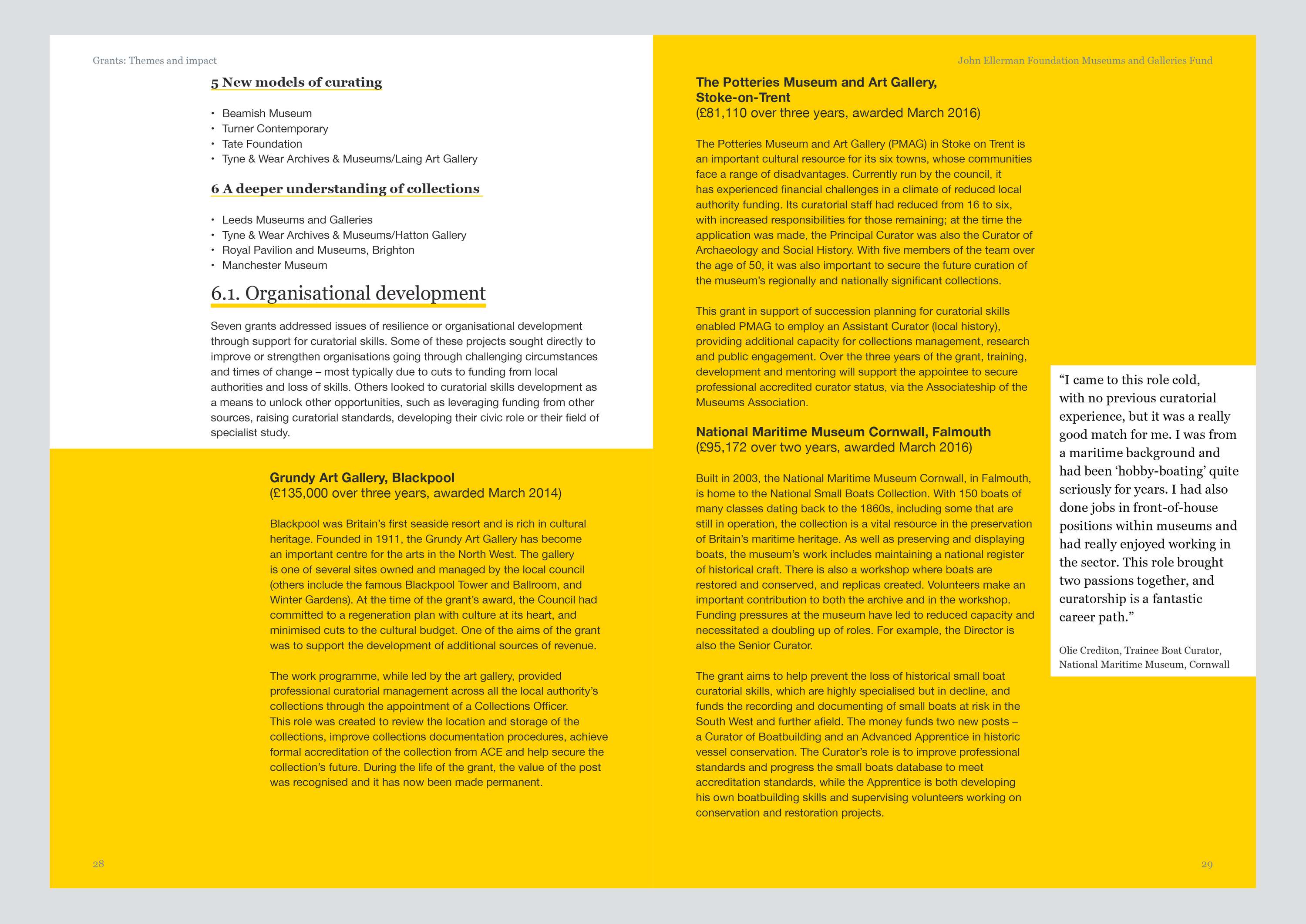 John Ellerman Foundation report by Harriet Lyall