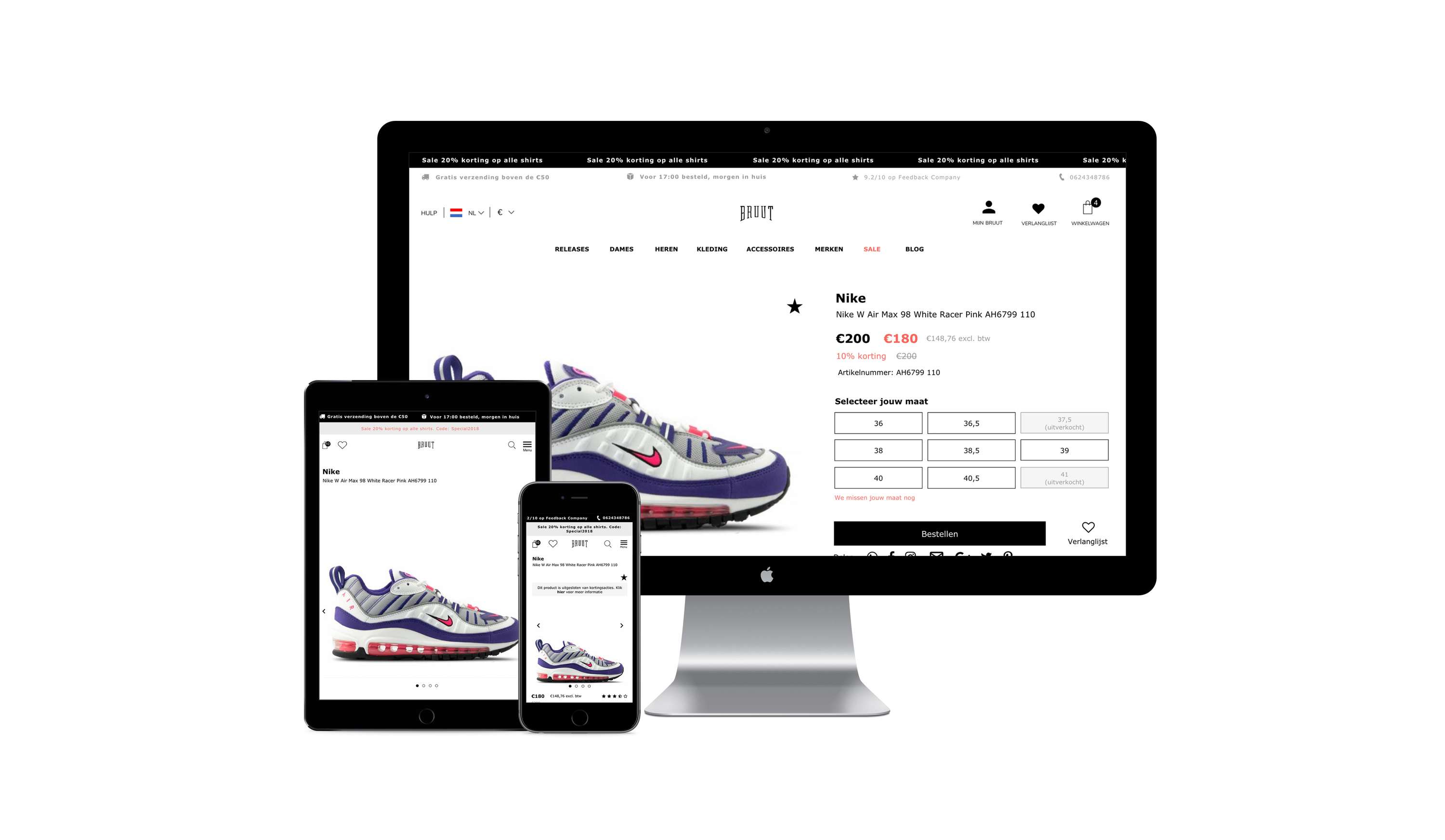 A new online store for Bruut by Sarafina Jozefzoon