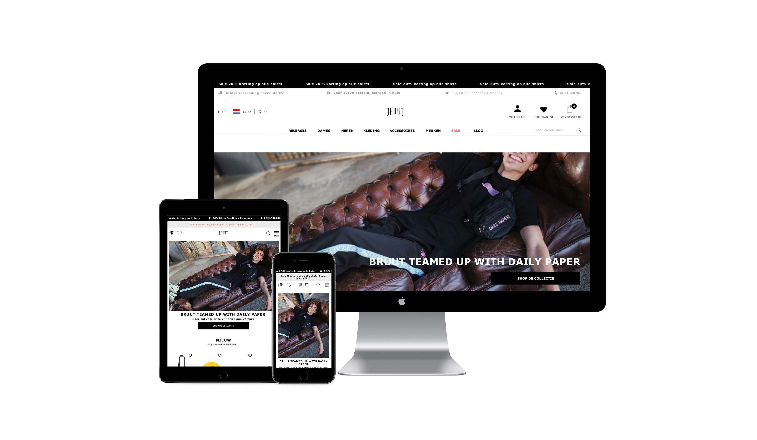 A new online store for Bruut by Sarafina Jozefzoon