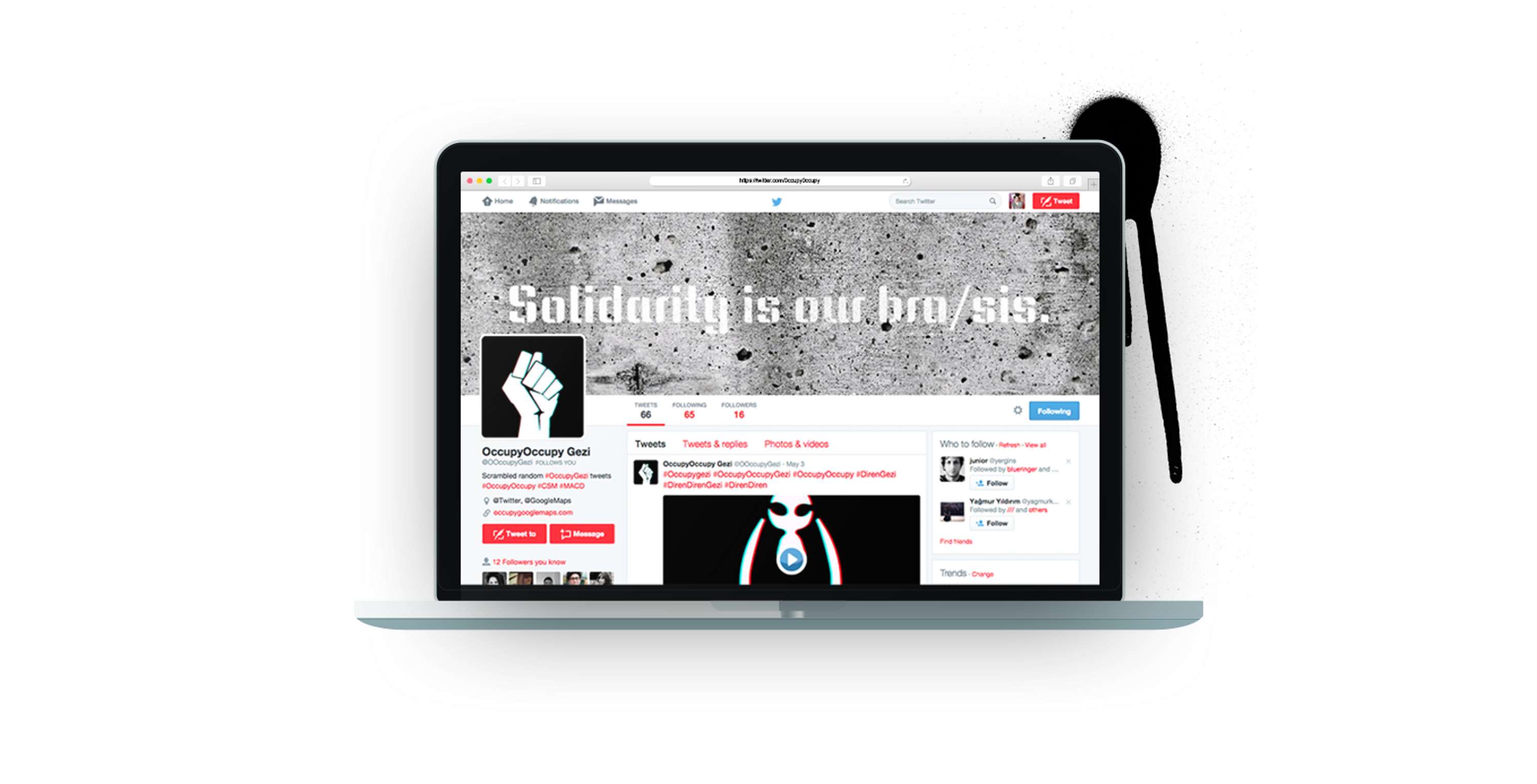 A paradoxical Twitter bot for the Occupy movement by Elif Gurbuz