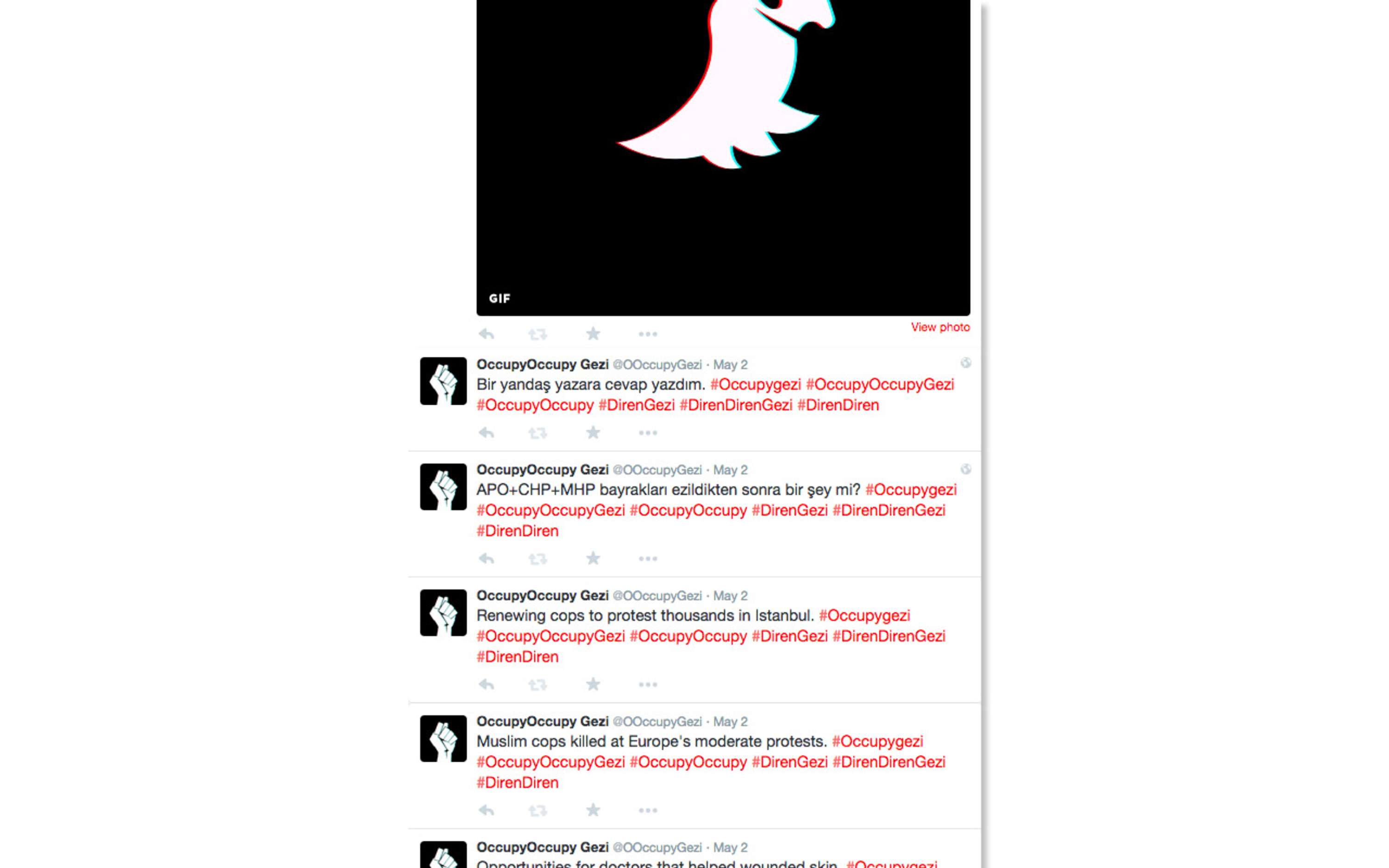 A paradoxical Twitter bot for the Occupy movement by Elif Gurbuz