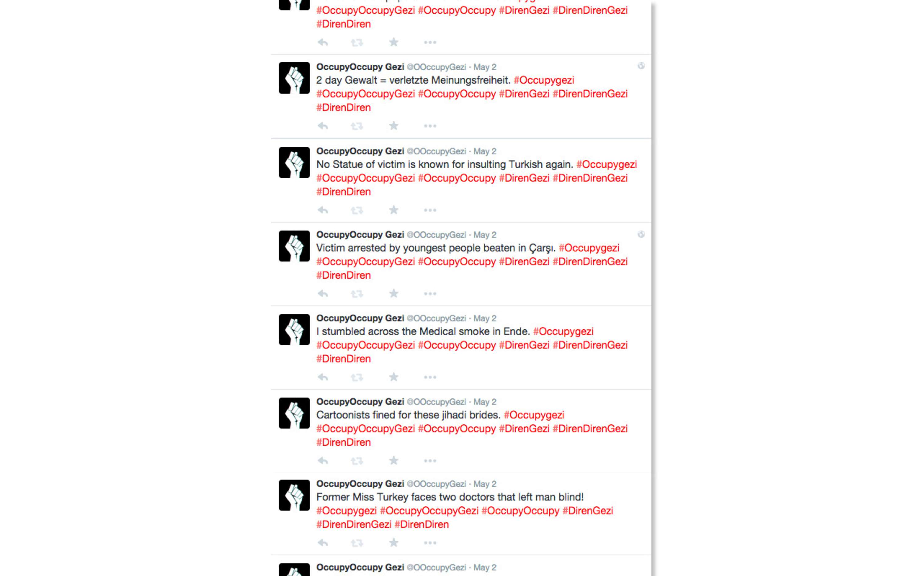 A paradoxical Twitter bot for the Occupy movement by Elif Gurbuz