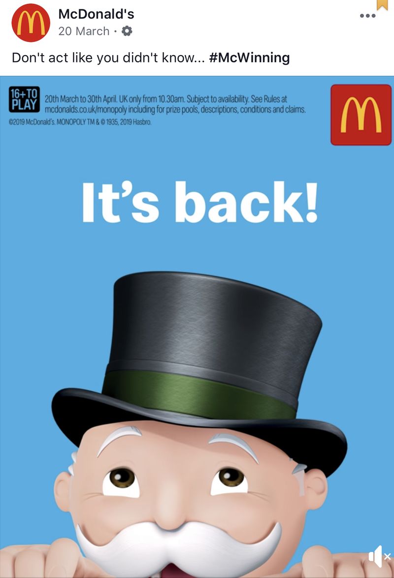 MONOPOLY  at McDonald’s 2019 by Georgie Gayler-Thompson