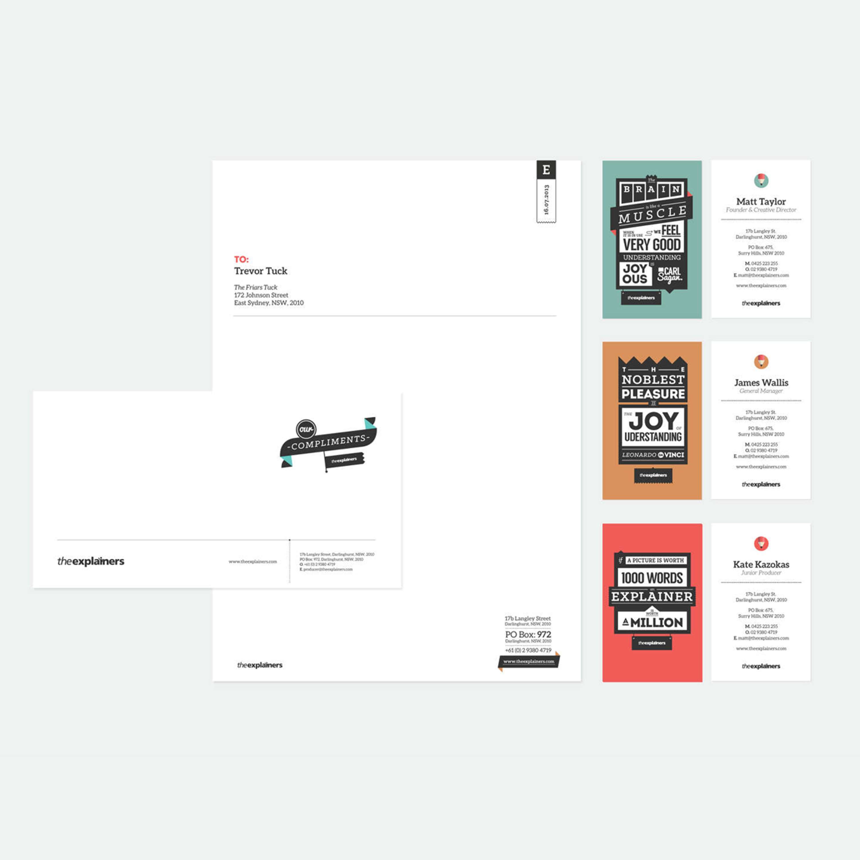 The Explainers branding by David Hughes