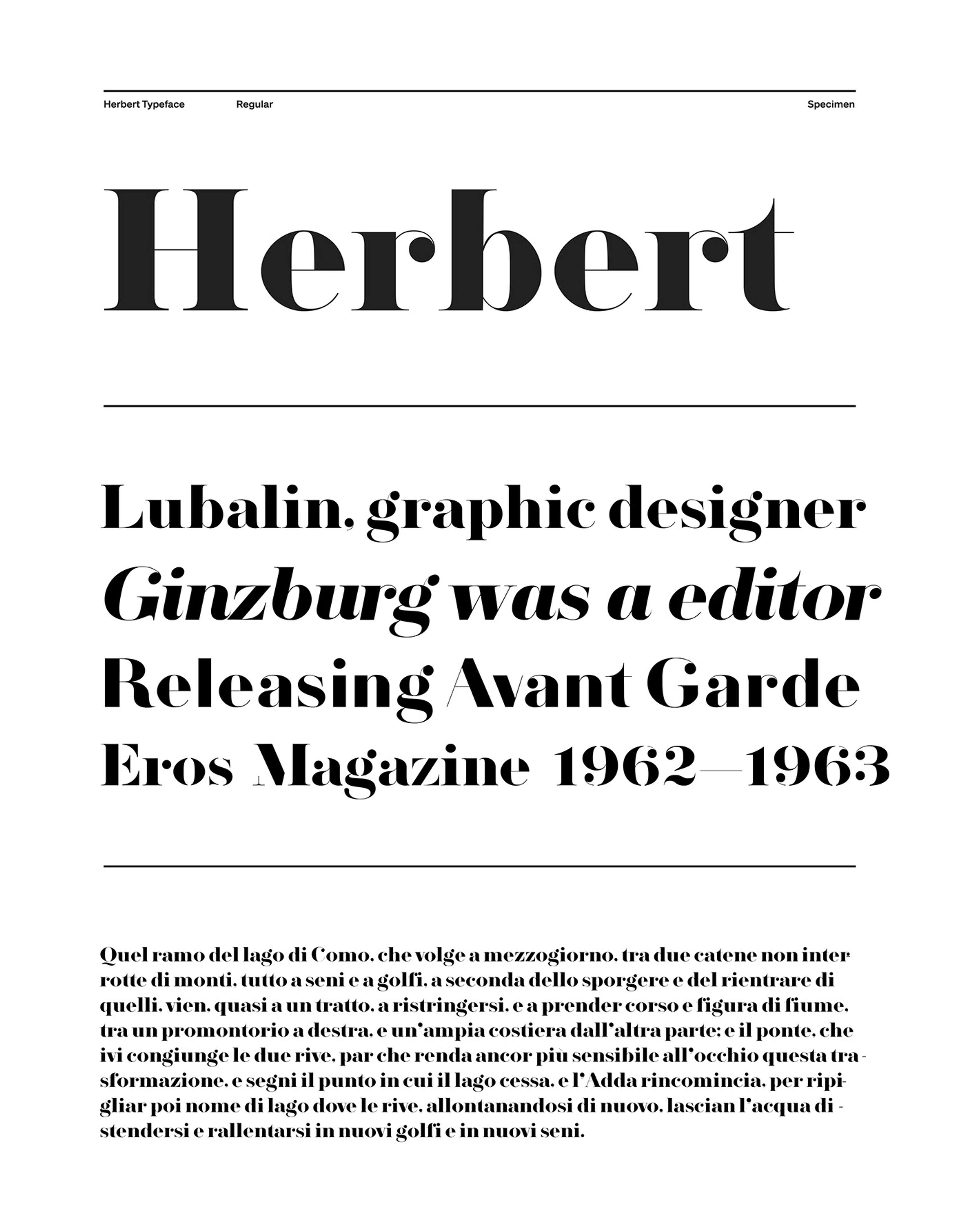Herbert Typeface by Studio K95