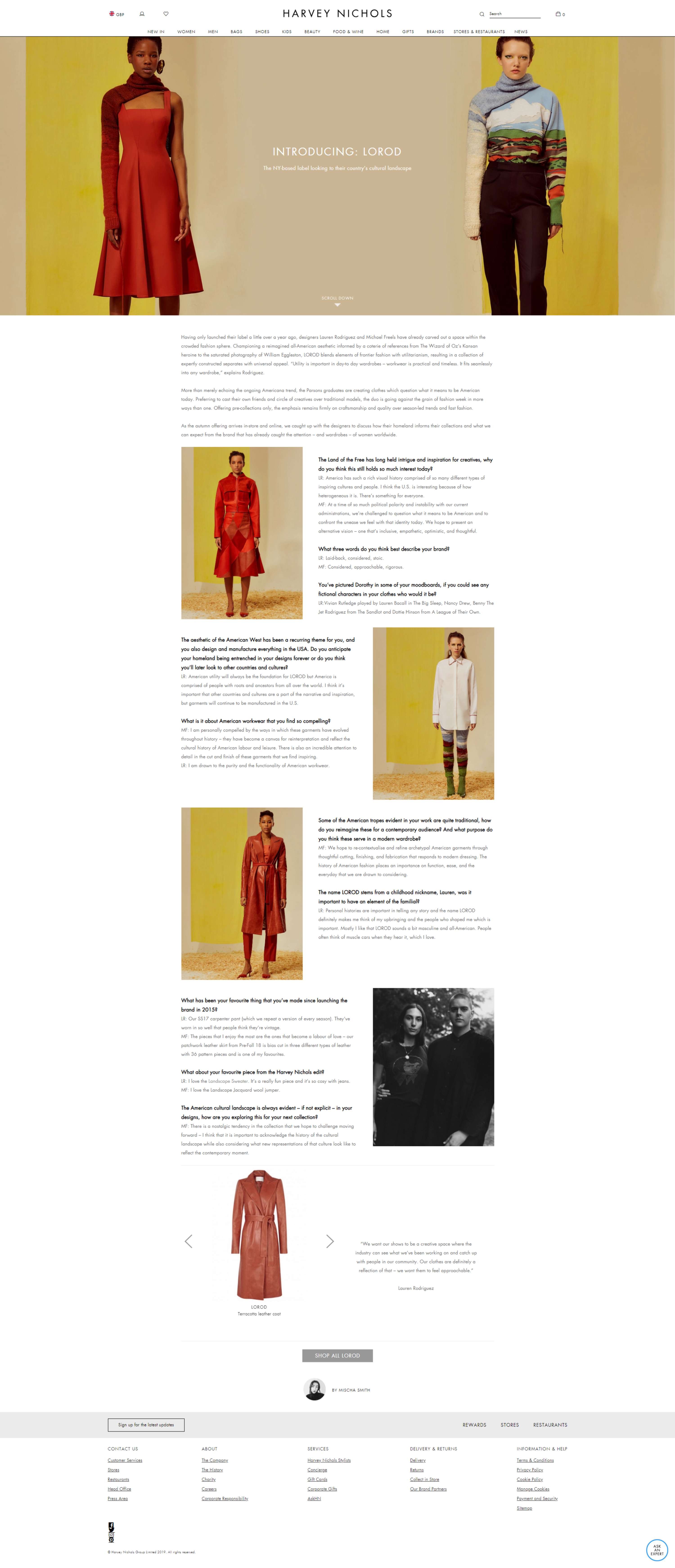 Designer interviews by Mischa Smith