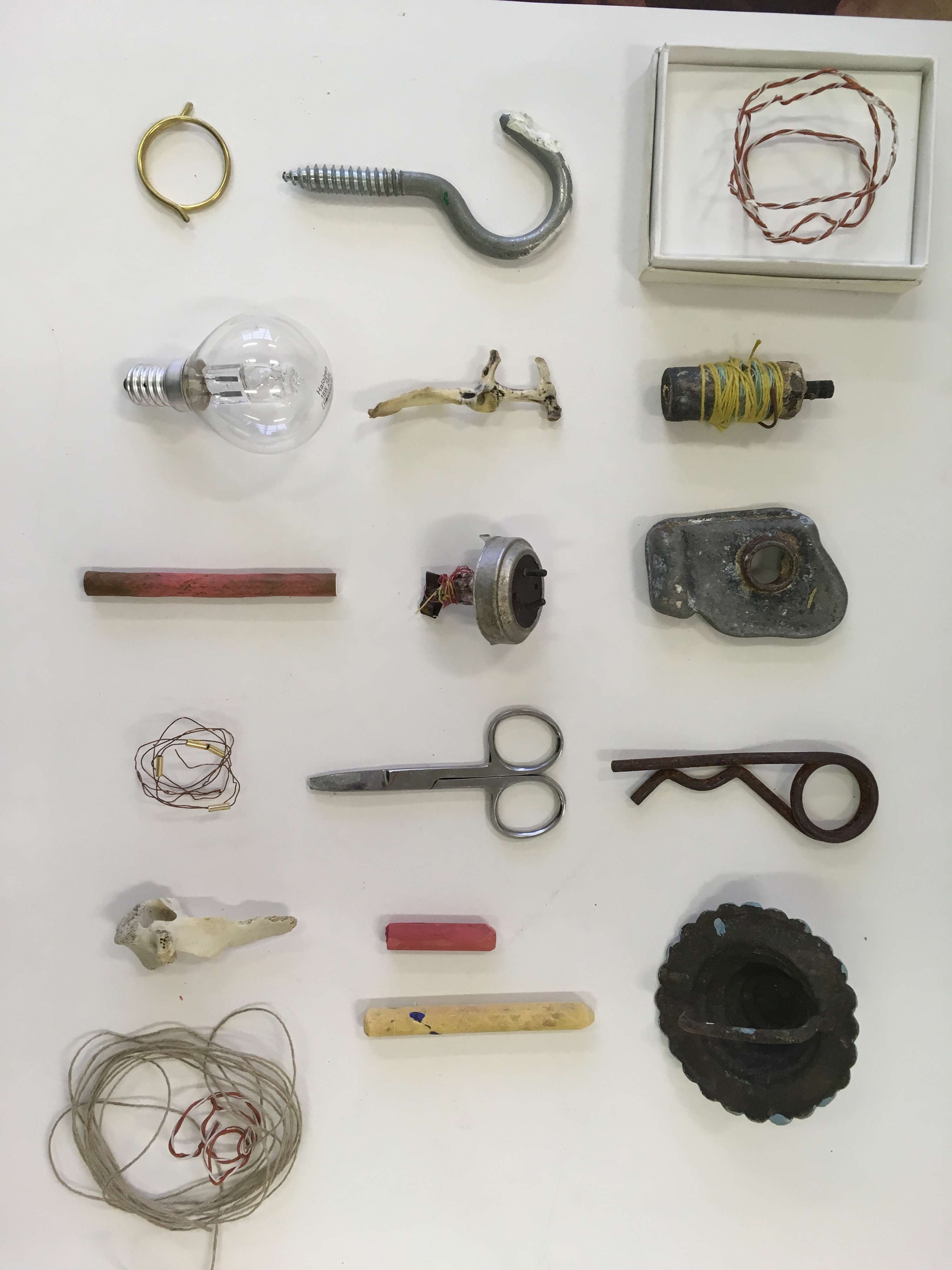 A collection of found objects by Alicia Collinson