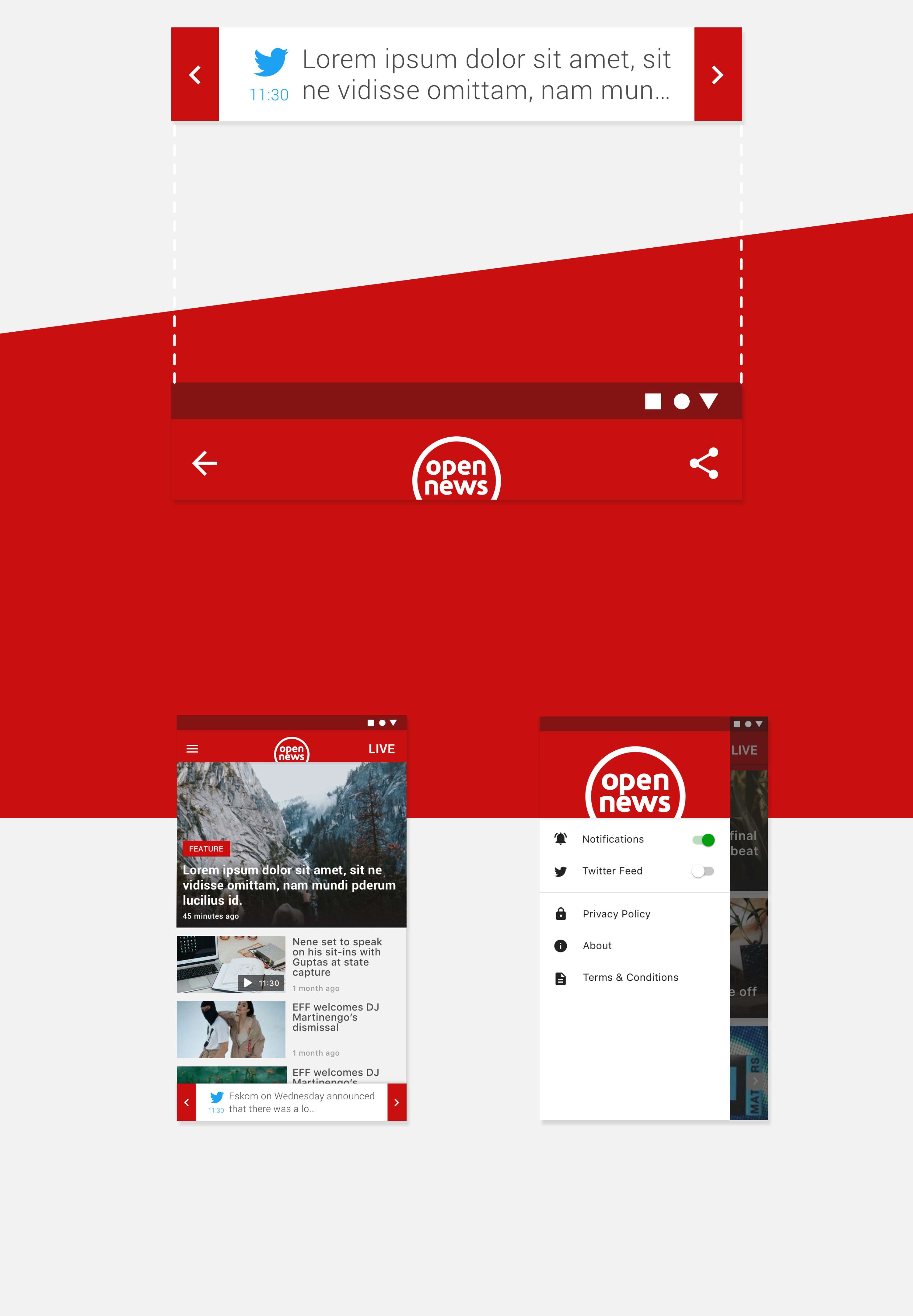 News App - UI/UX by Danielle Human