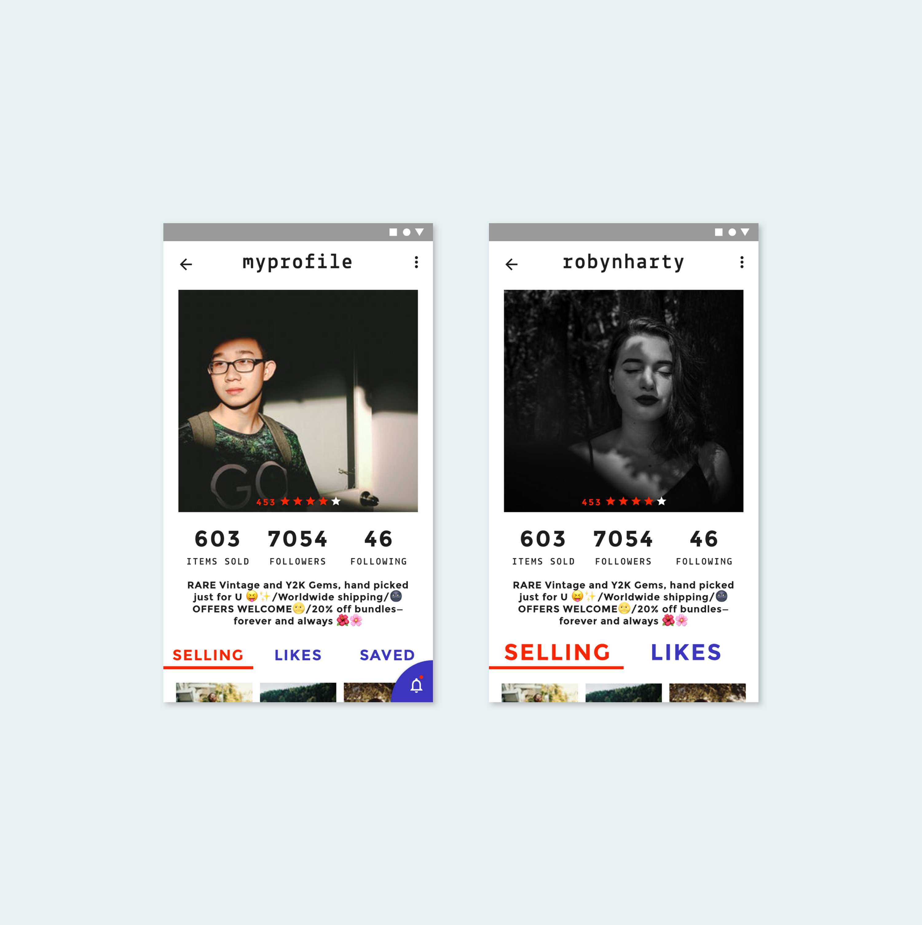 Depop - UI/UX by Danielle Human