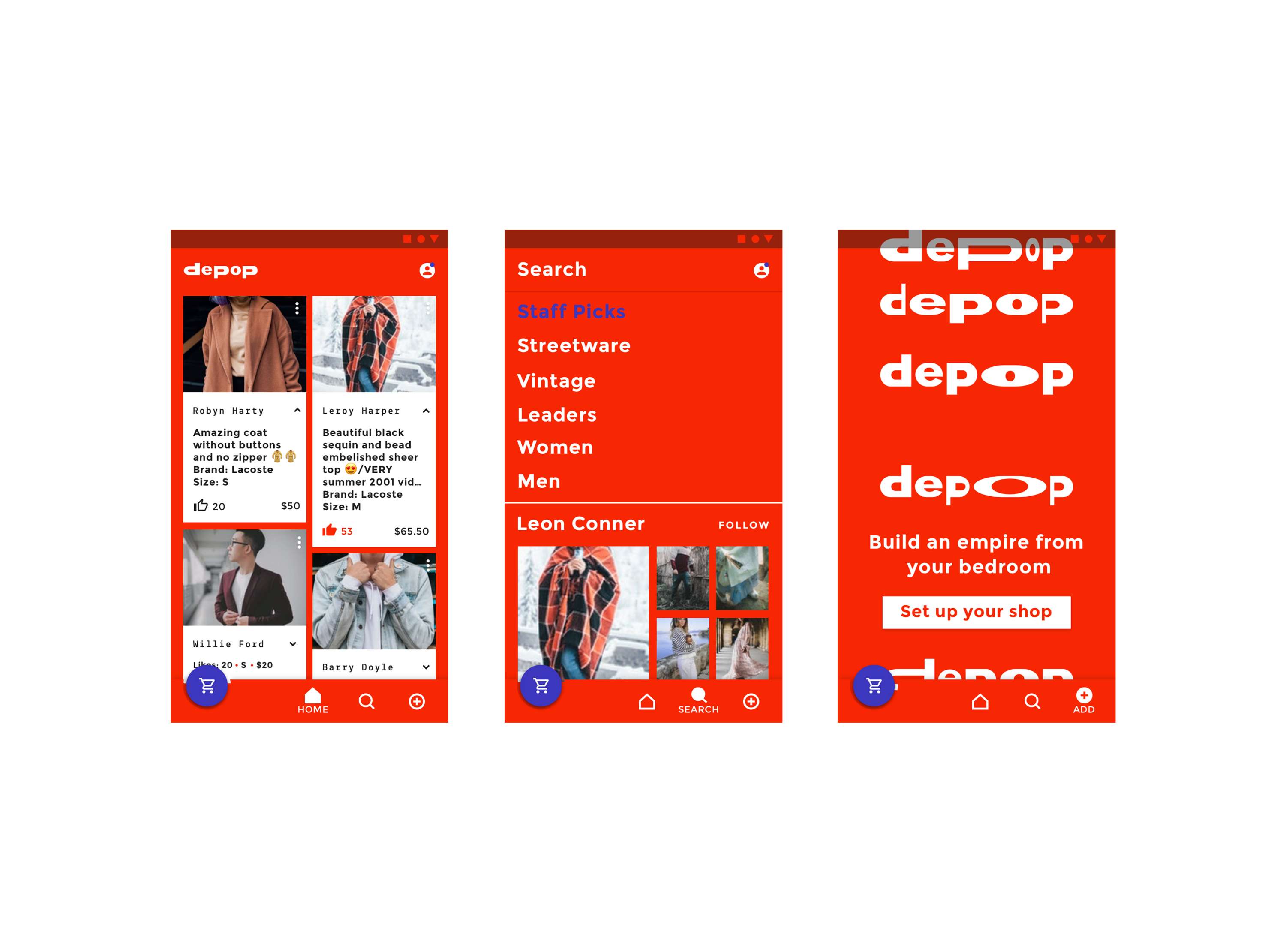 Depop - UI/UX by Danielle Human