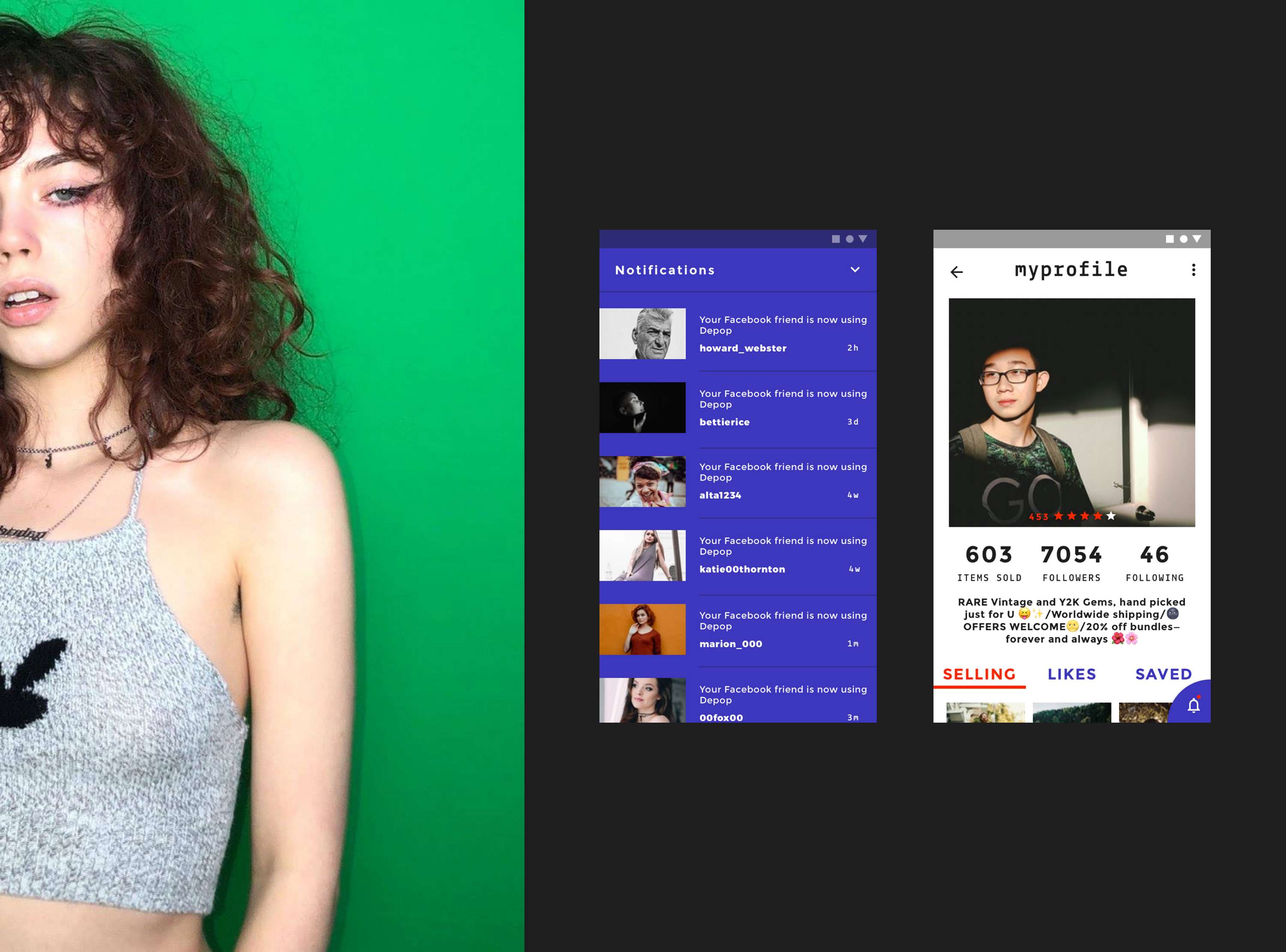 Depop - UI/UX by Danielle Human