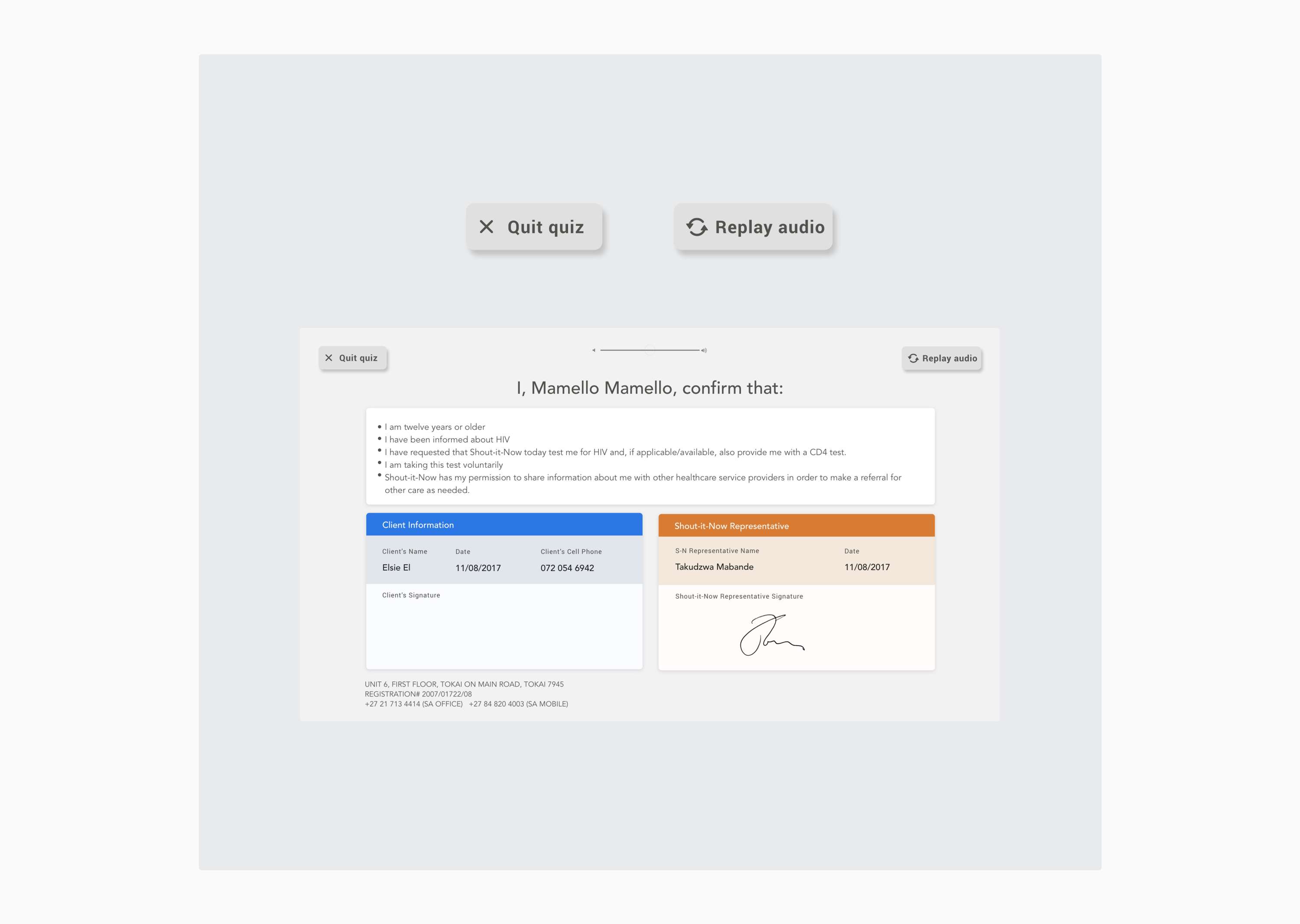 Kiosk App design - UI/UX by Danielle Human