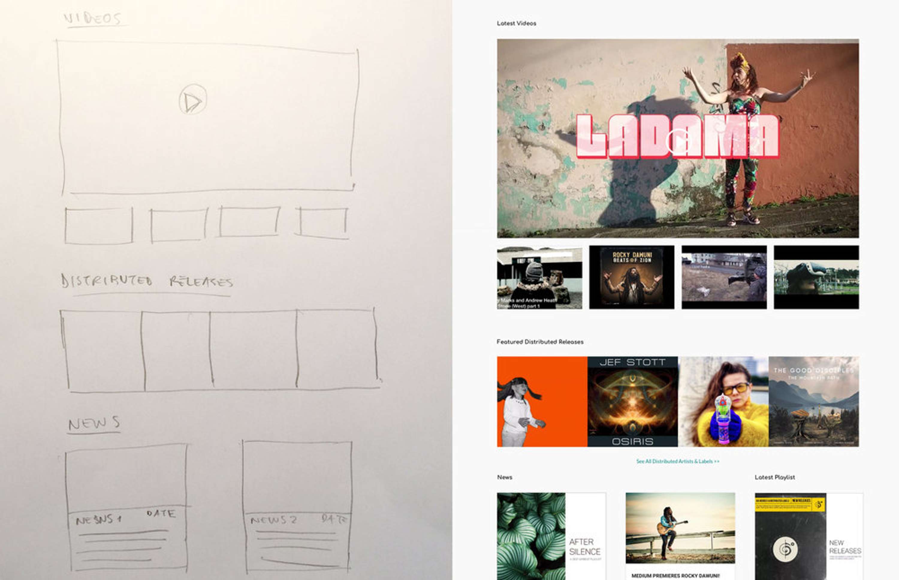Six Degrees Records Website Redesign by Rocco Tyndale