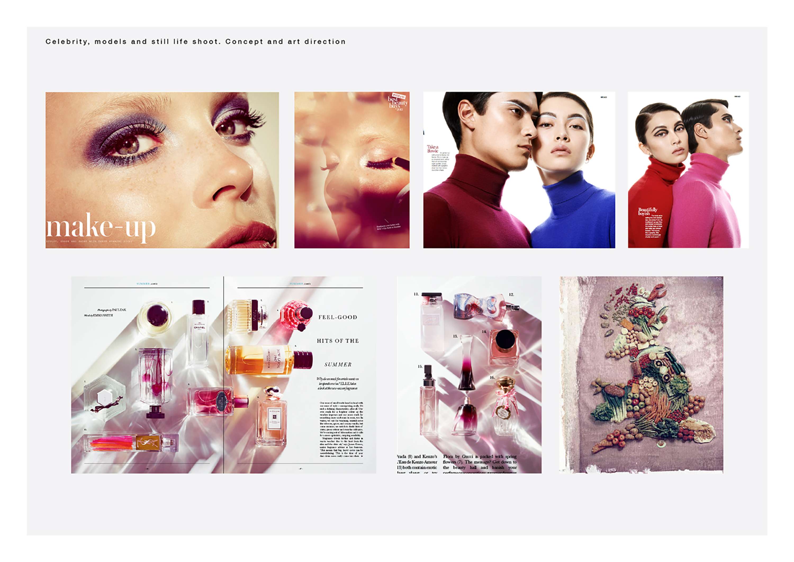 Samples of work by Lewis Cham