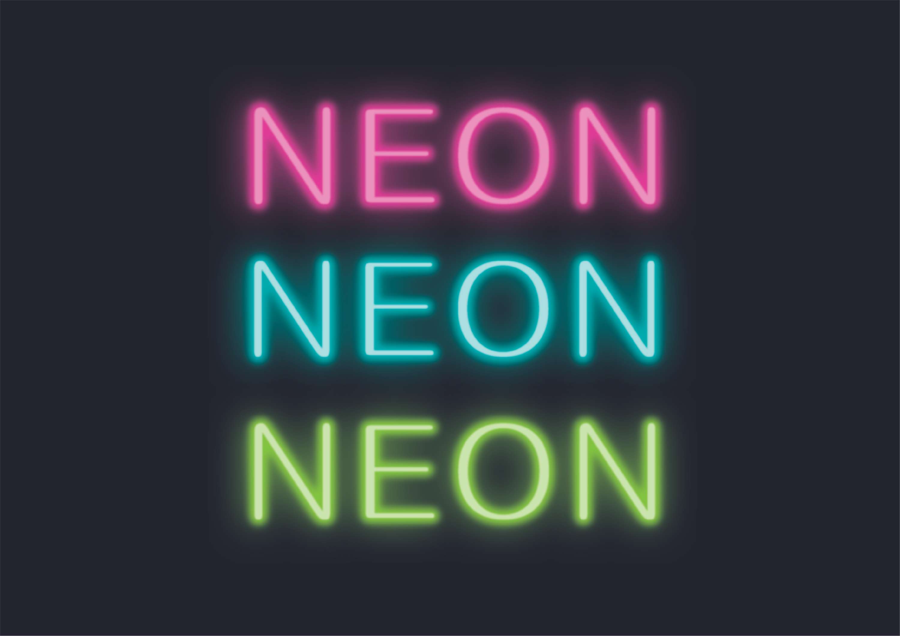 NEON text by Radeyah Abbas Saud
