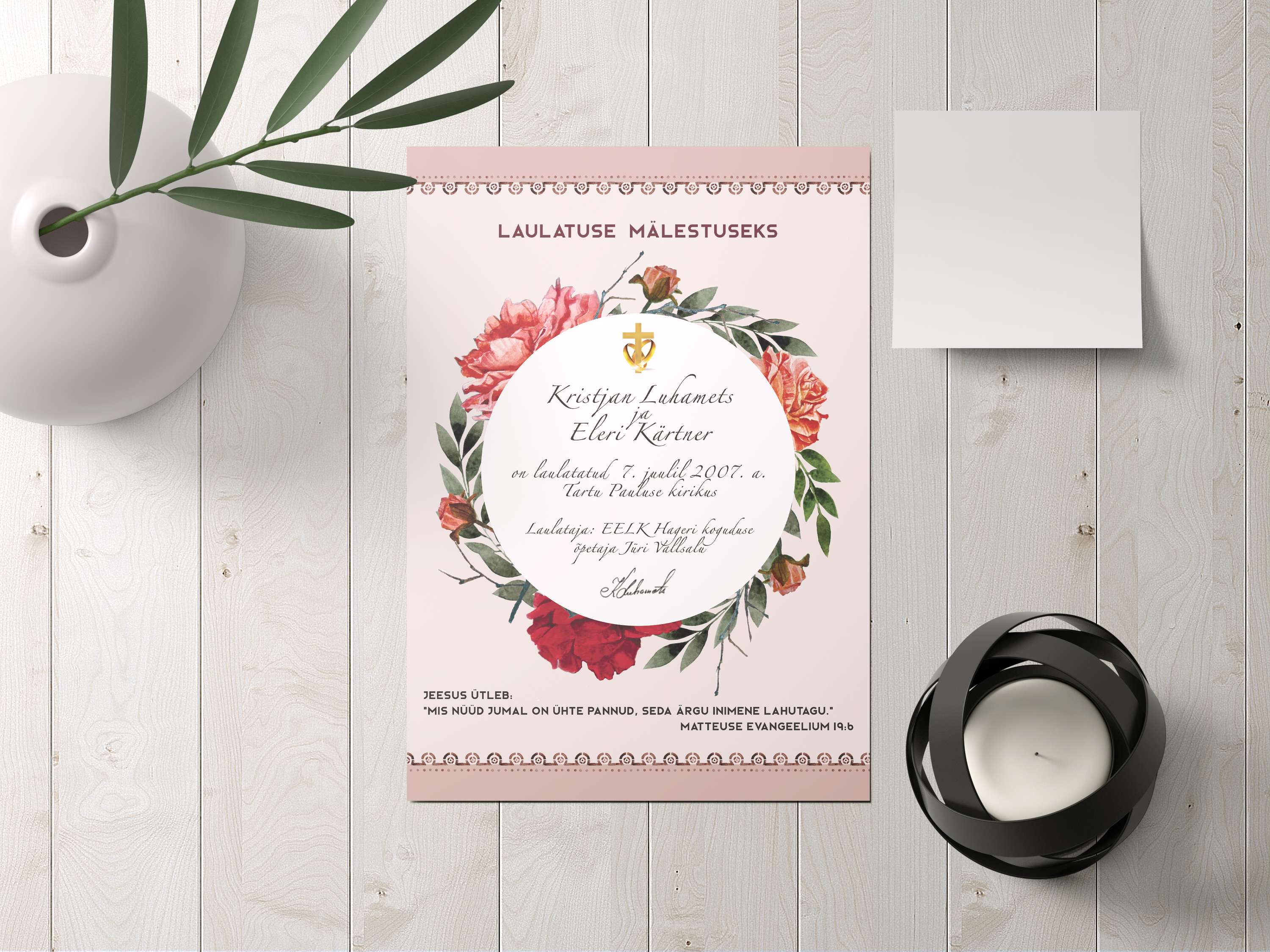 Church certificates Design by Eliza Kobin