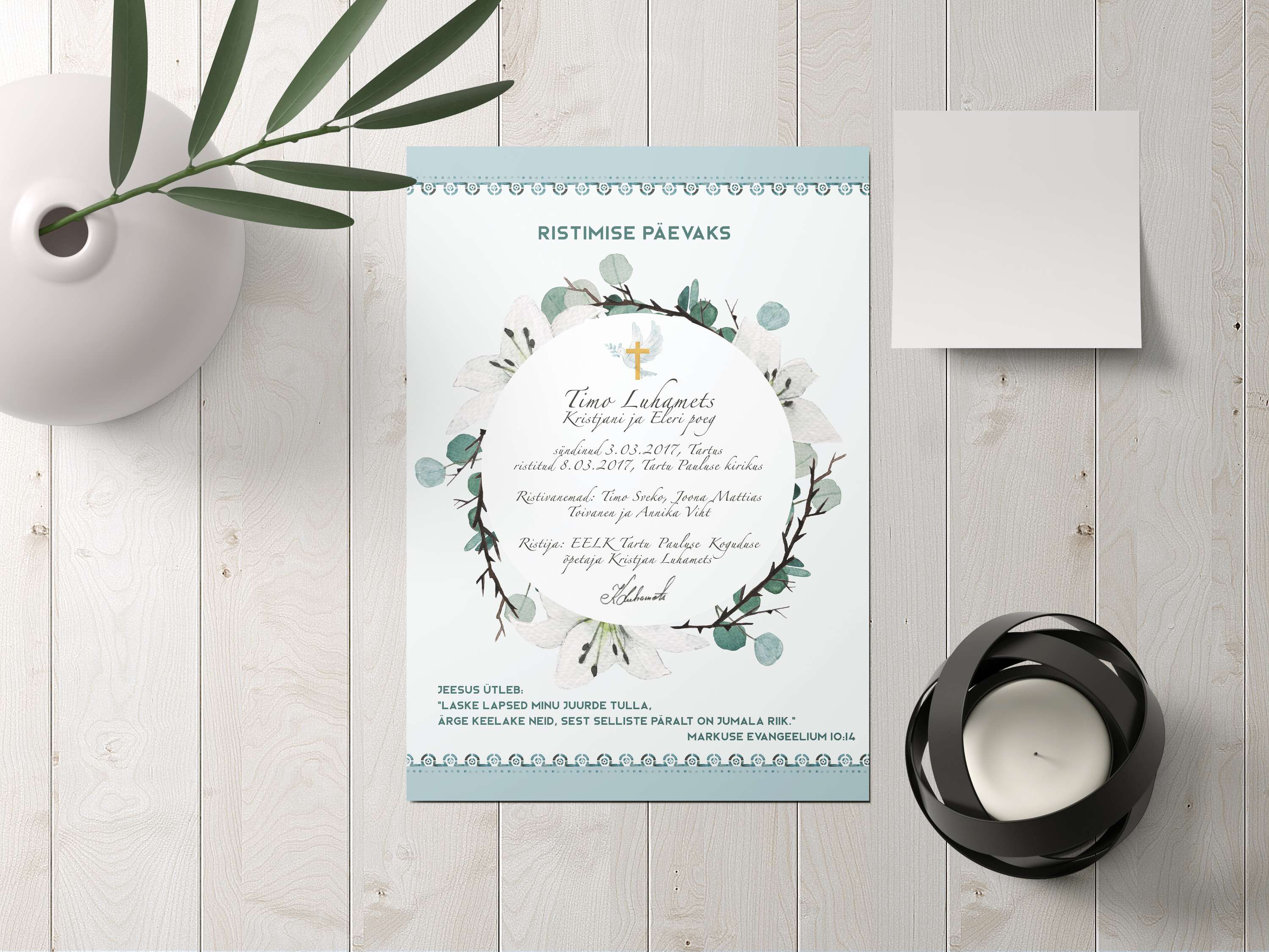 Church certificates Design by Eliza Kobin