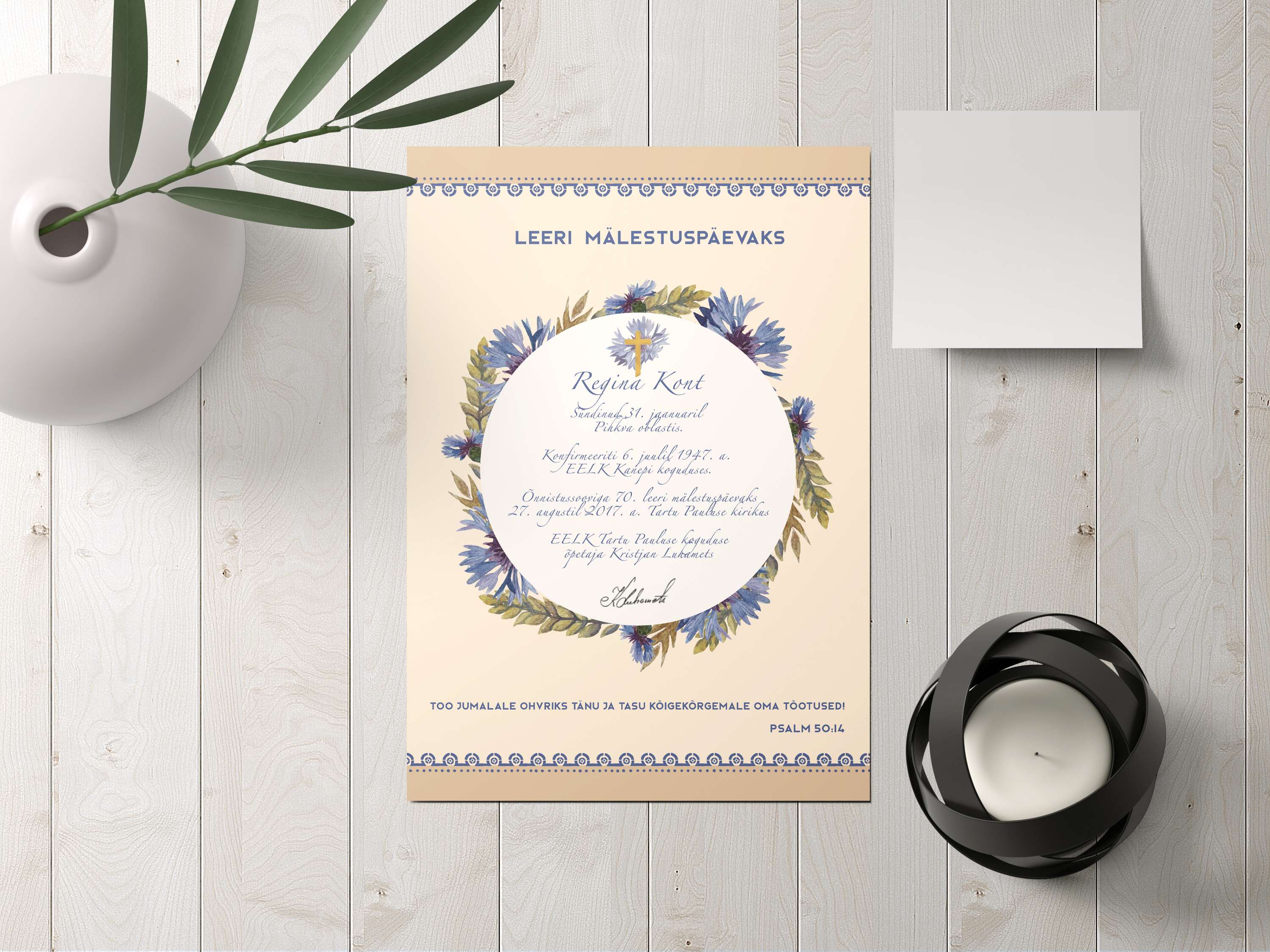 Church certificates Design by Eliza Kobin