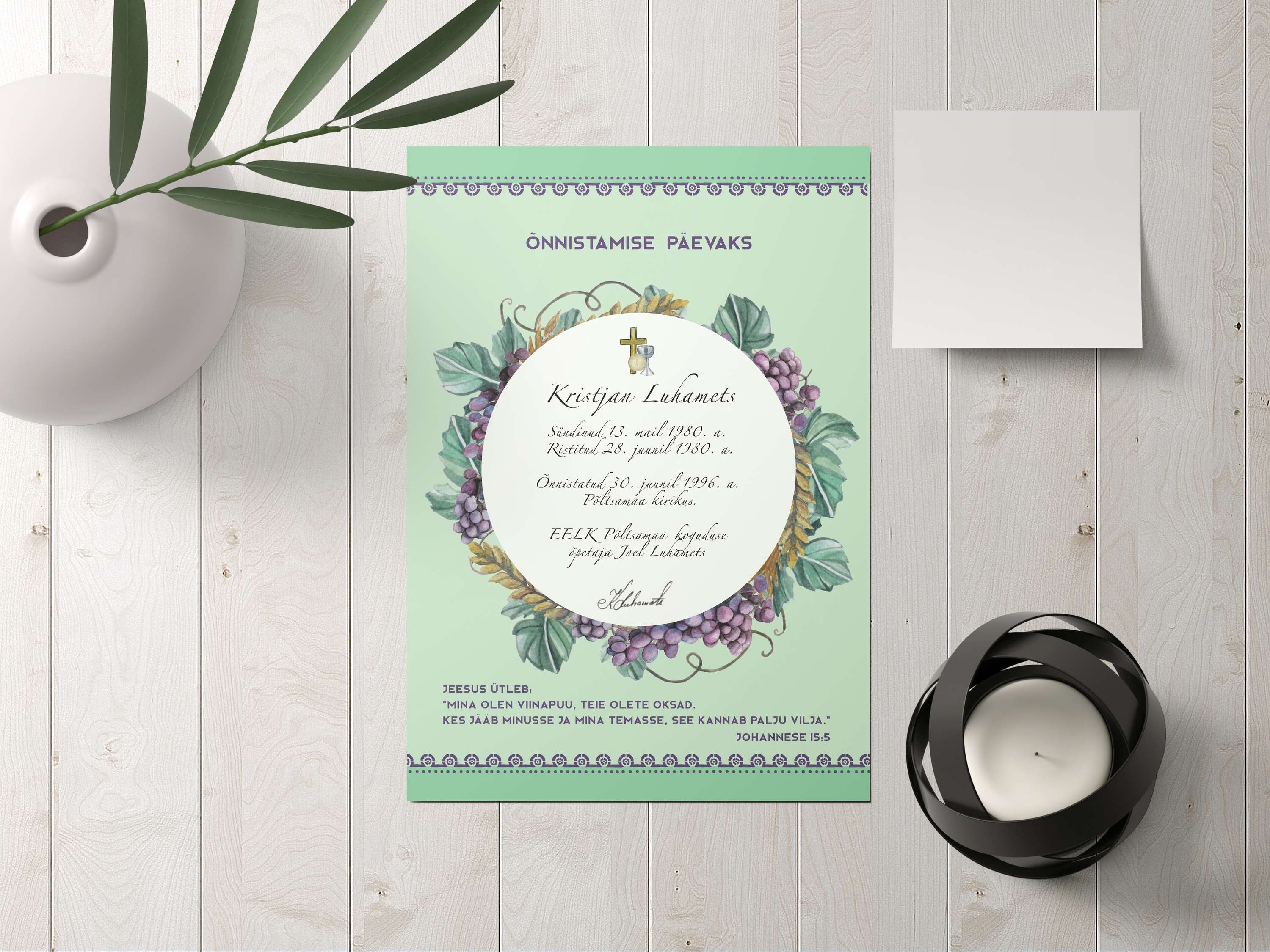 Church certificates Design by Eliza Kobin