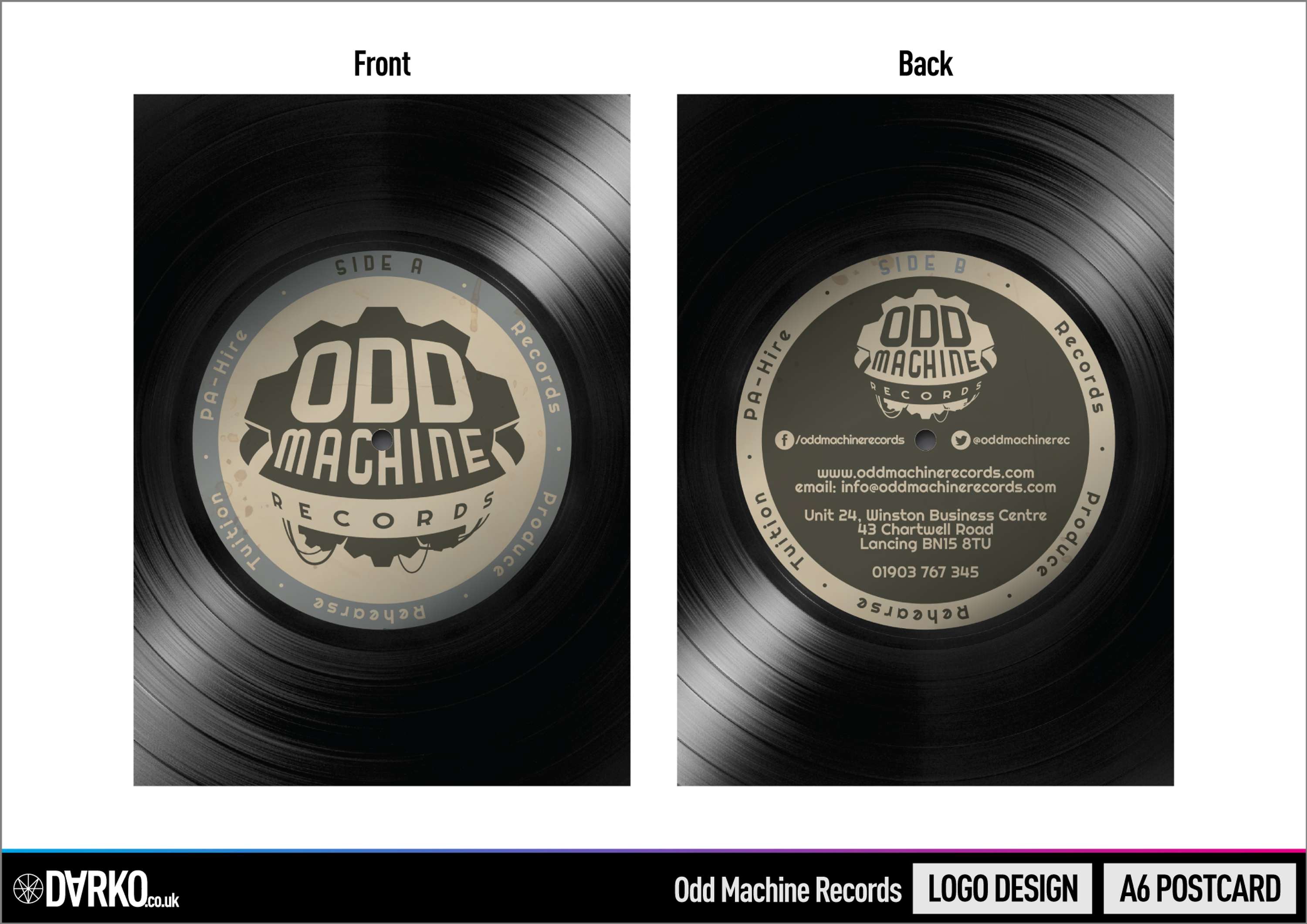 Odd Machine Records - Branding by Dan Darko