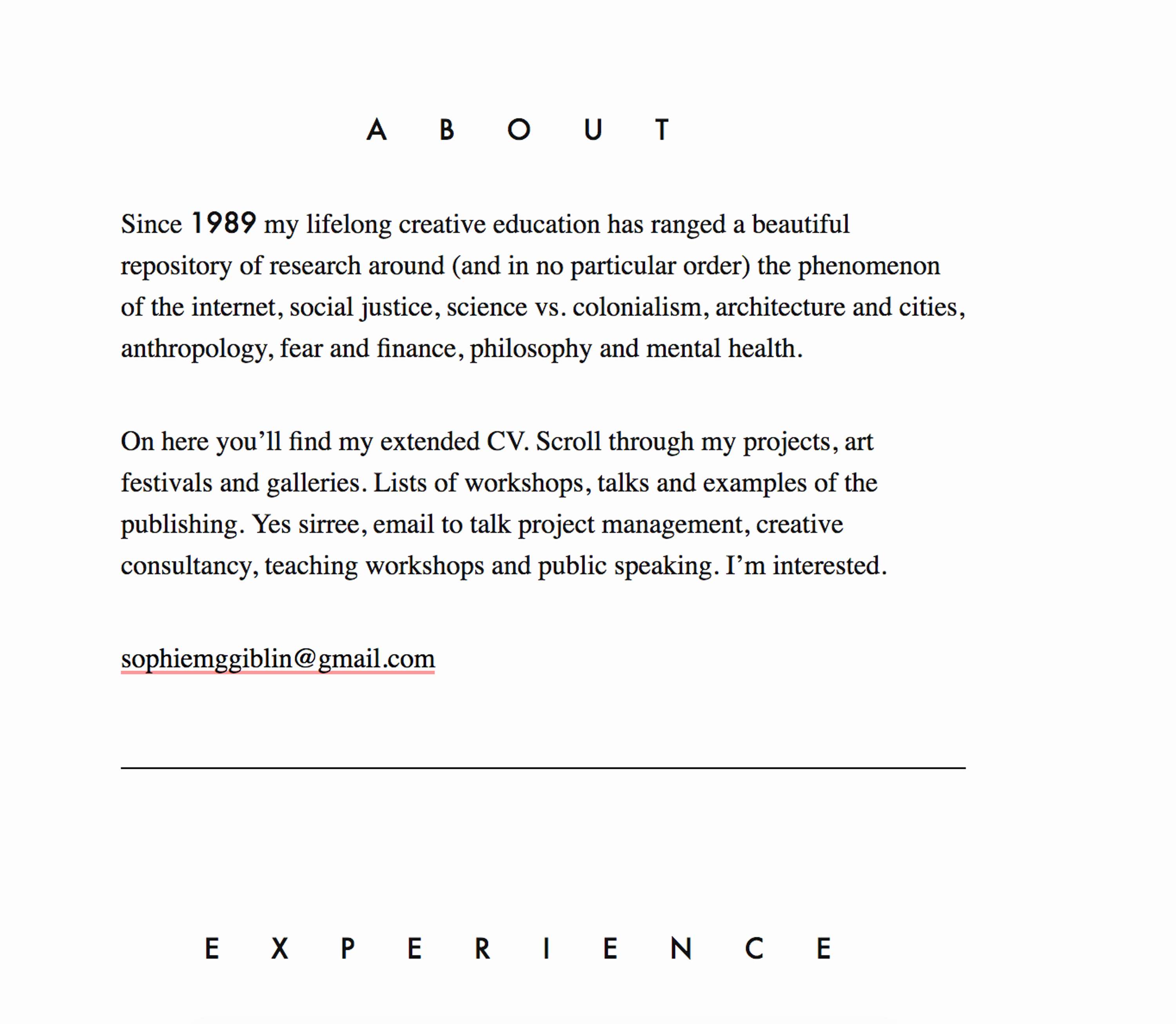 sophiegiblin.com by Sophie Sadie