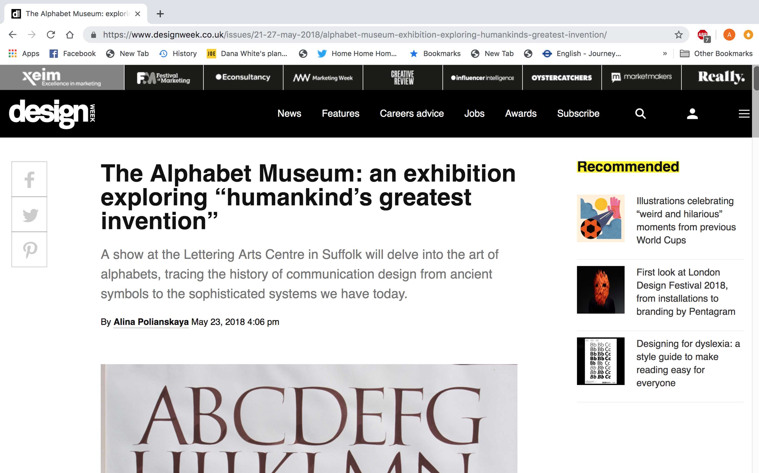 Articles for Design Week by Alina Polianskaya