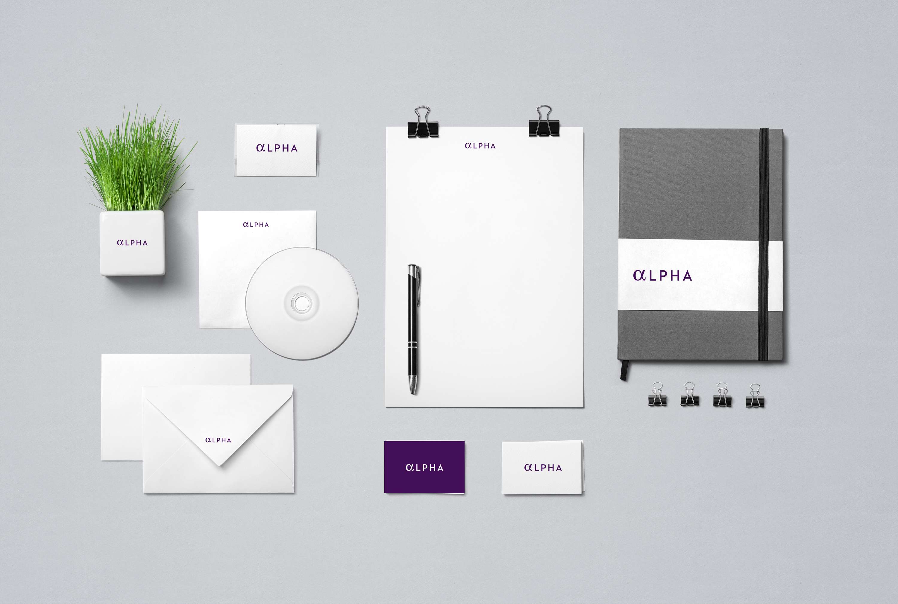 Alpha logo & branding by Hayley Smeulders