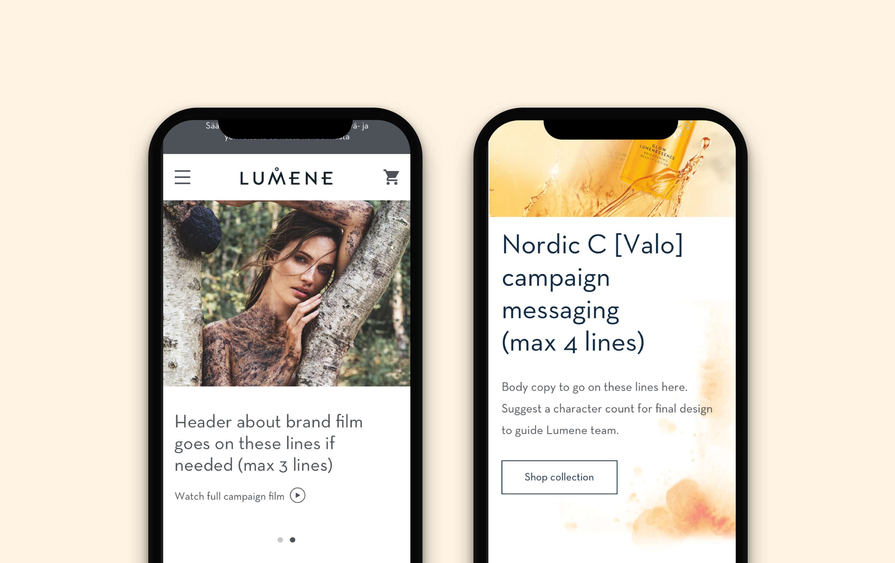 Lumene Ecom Design by Hayley Smeulders