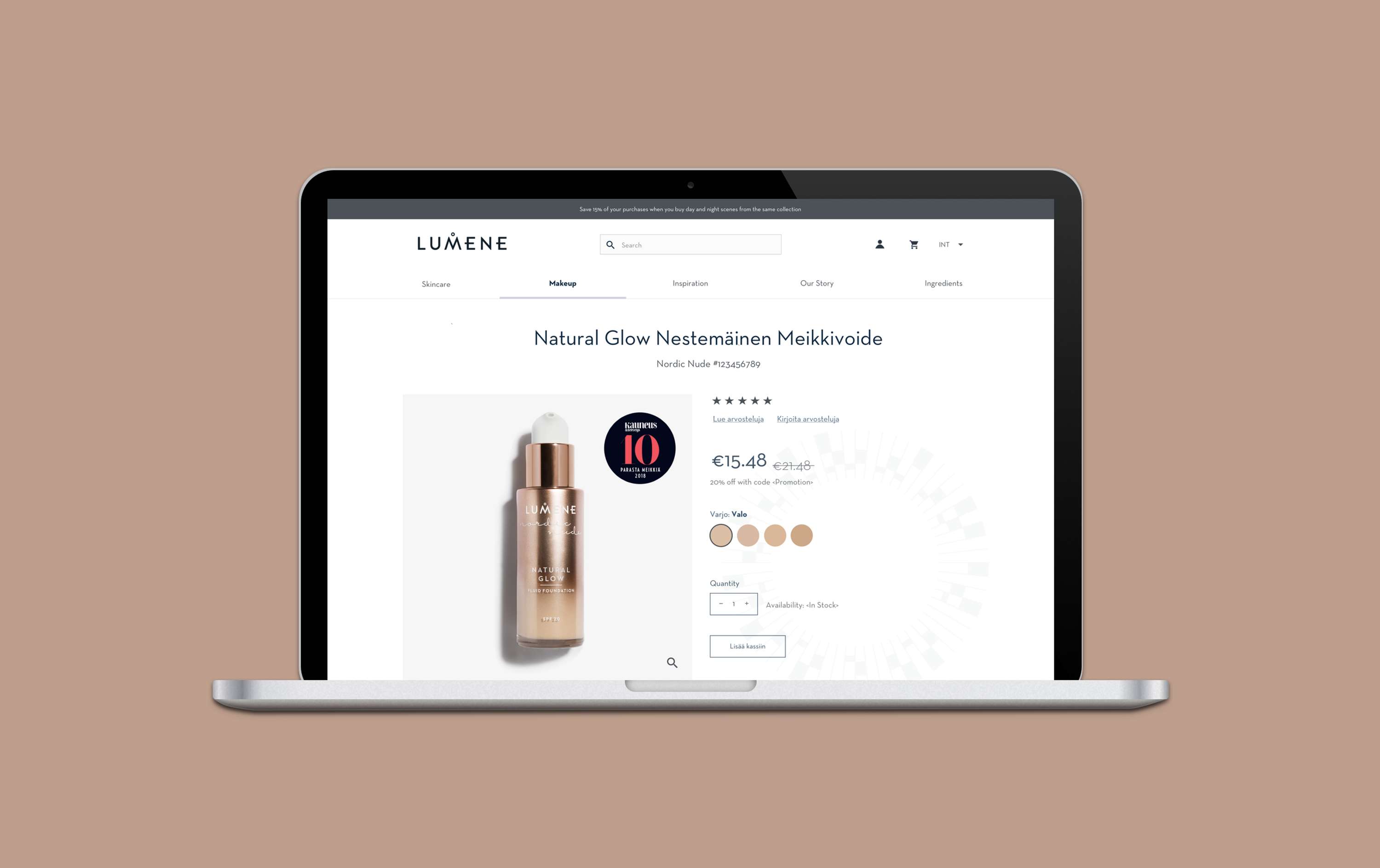 Lumene Ecom Design by Hayley Smeulders