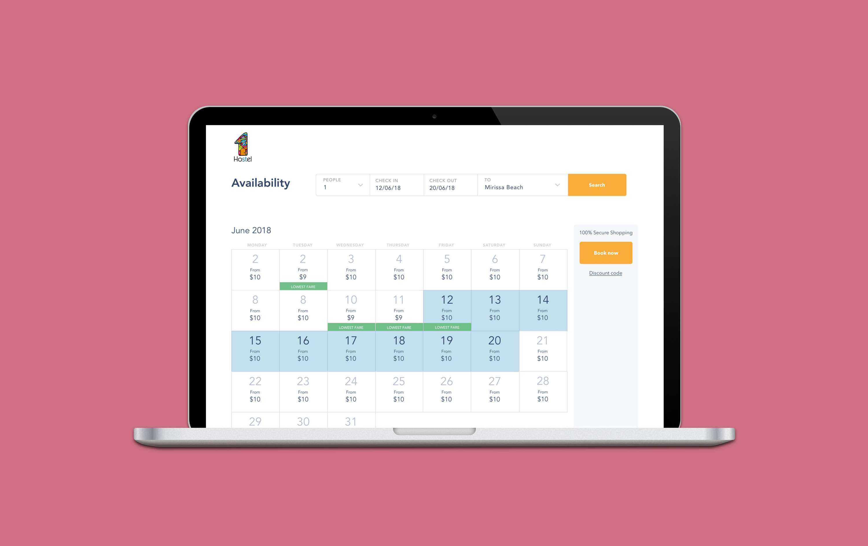 Hostel First Website Redesign by Hayley Smeulders