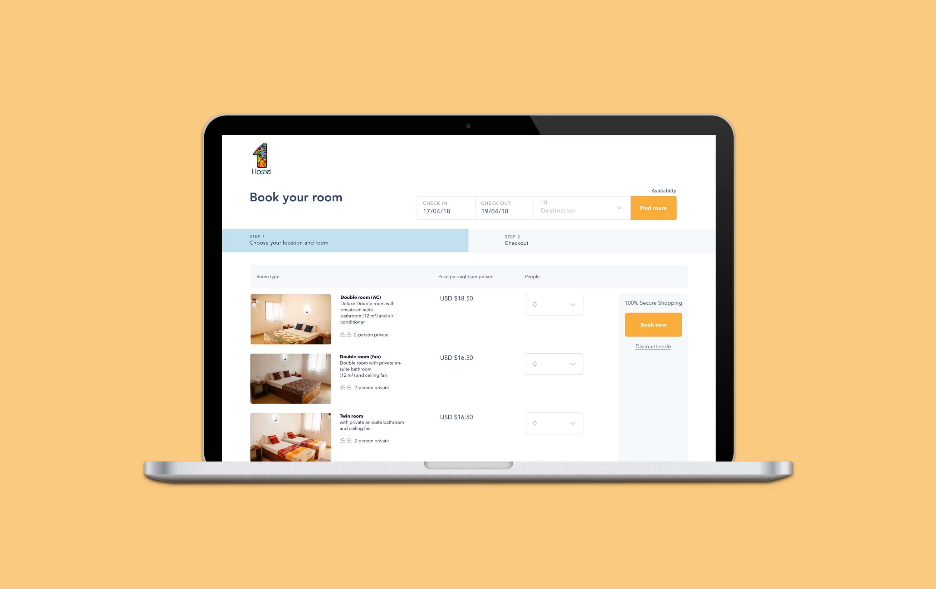 Hostel First Website Redesign by Hayley Smeulders