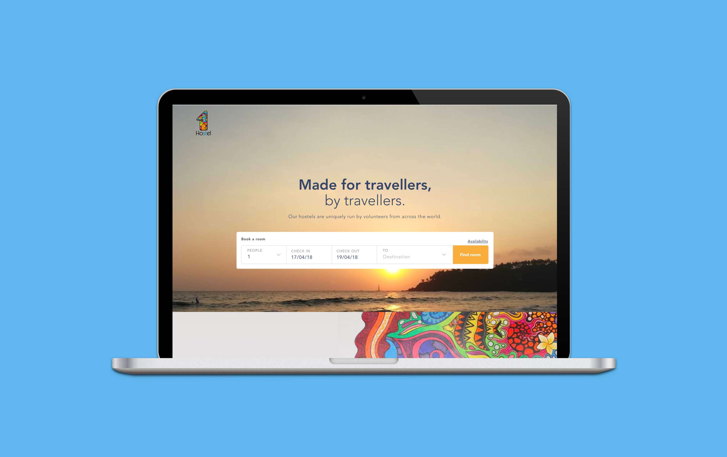 Hostel First Website Redesign by Hayley Smeulders