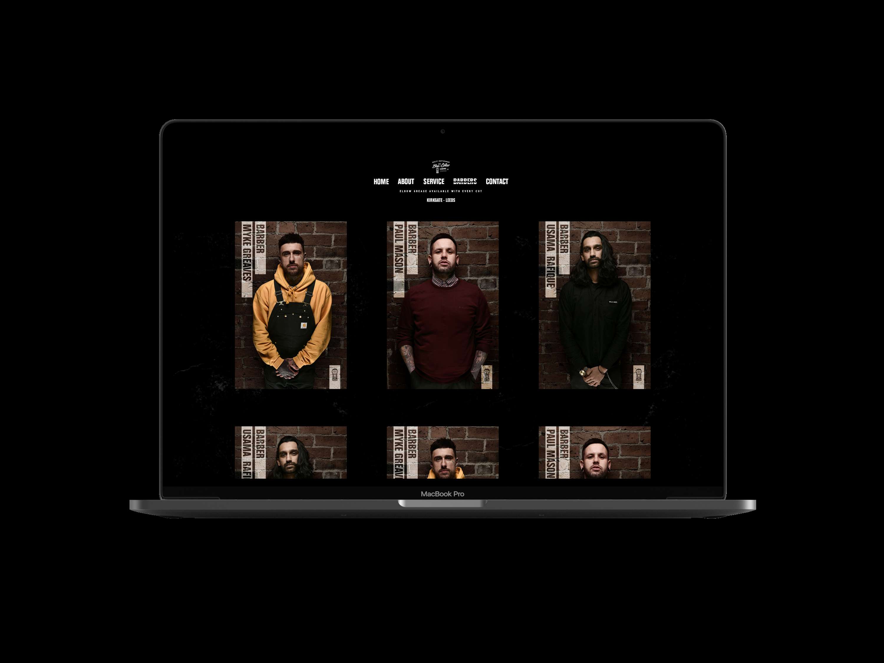 Blue-Collar Web Mockups by Tim Shrimpton
