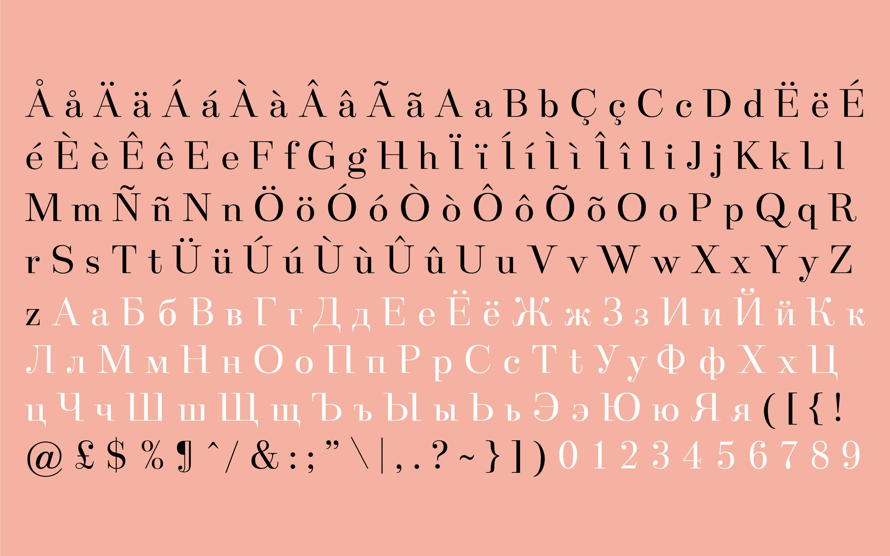Dita Display Typeface Latin Cyrillic The Dots