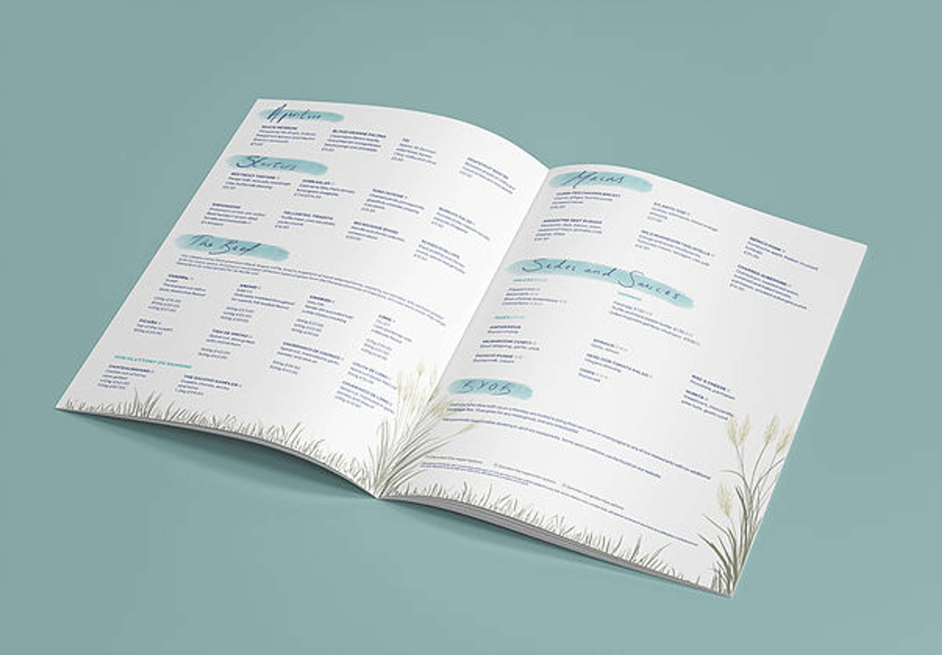 Gaucho menu design & illustrations by Sophie Hackett