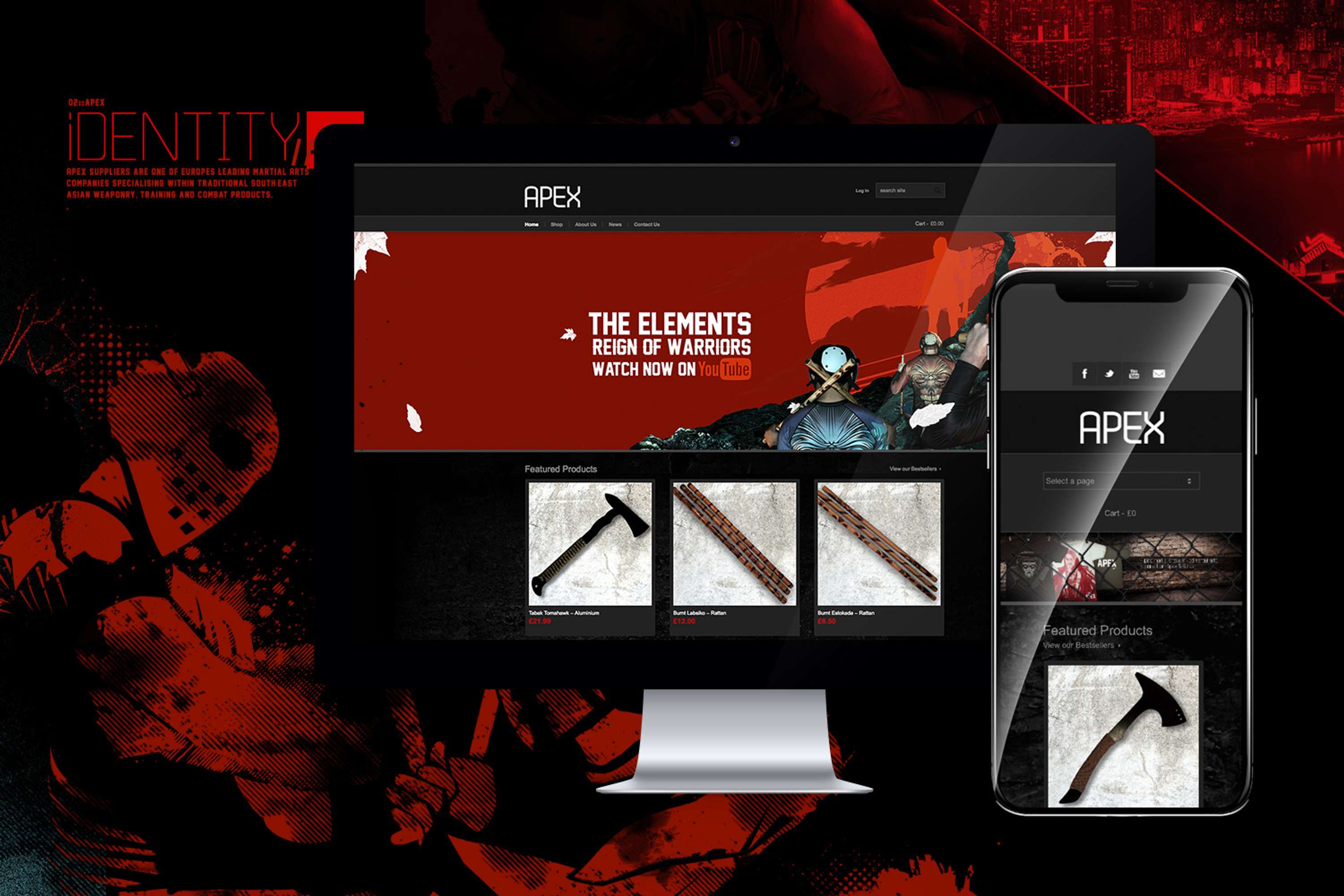 Apex rebrand and Element apparel creation by jamie reid